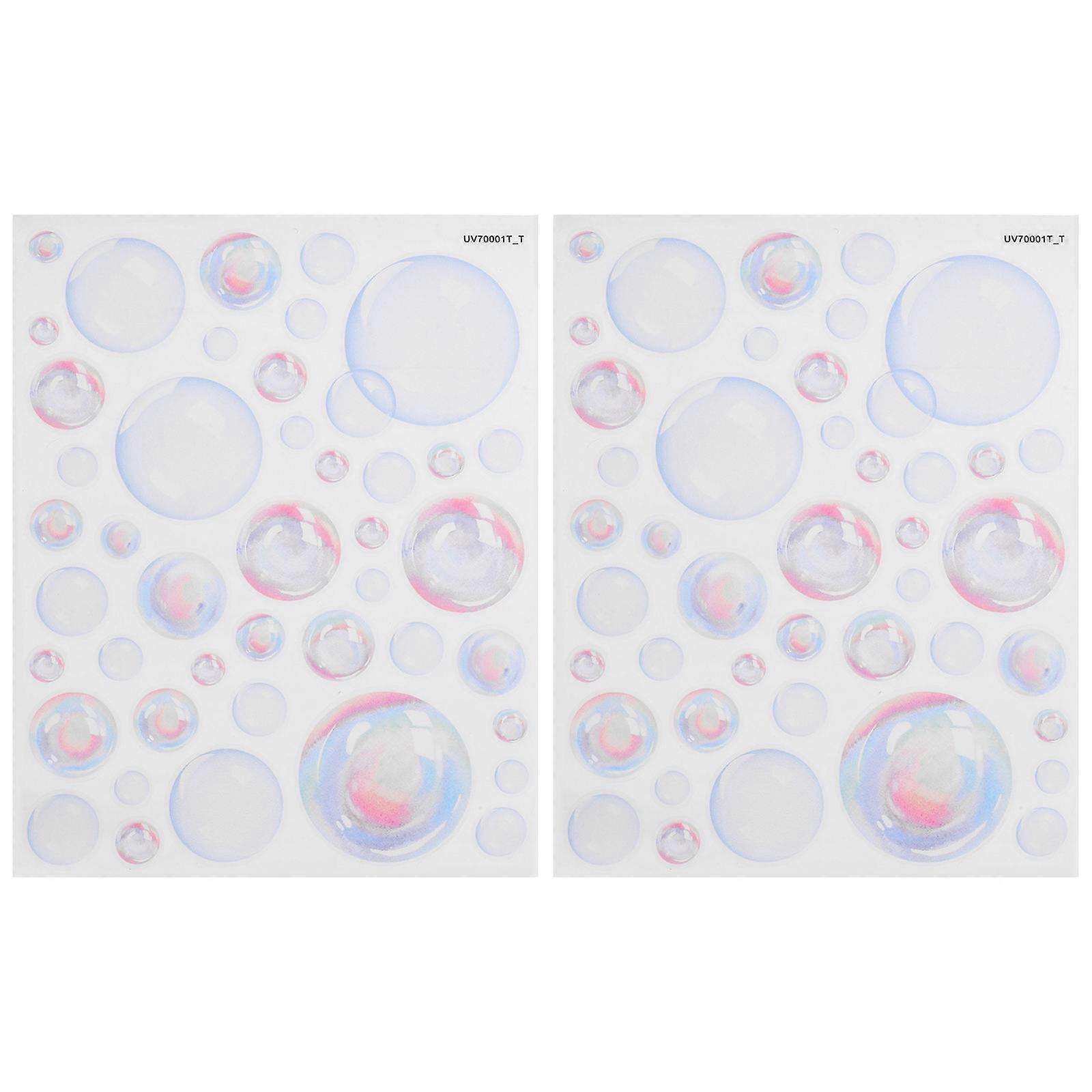 PVC Wall Decals Bubbles Sticker for Room Decoration 10 Sheets Assorted
