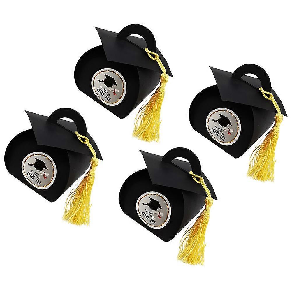 Black Graduation Party Candy Packing Box for Decoration Use 50Pcs Set