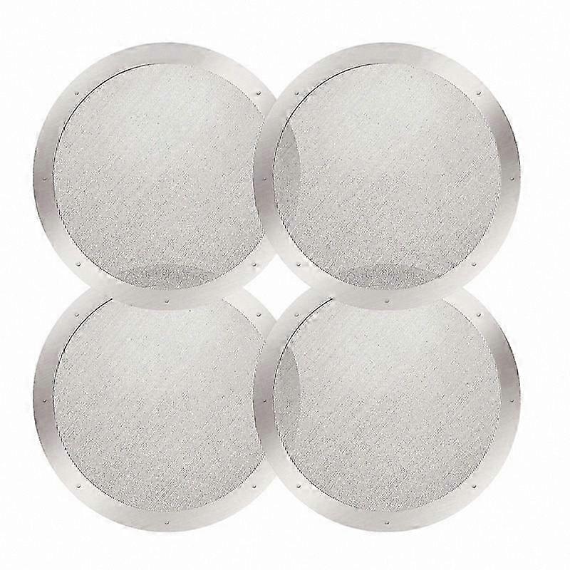 4-Pack Eco-Friendly Reusable Metal Filters for Coffee Press Makers