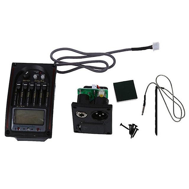 Hot-lc-5 5 Band Eq Equalizer Pickup,acoustic Guitar Preamplifier Tuner With Lcd Tuner And Volume Control