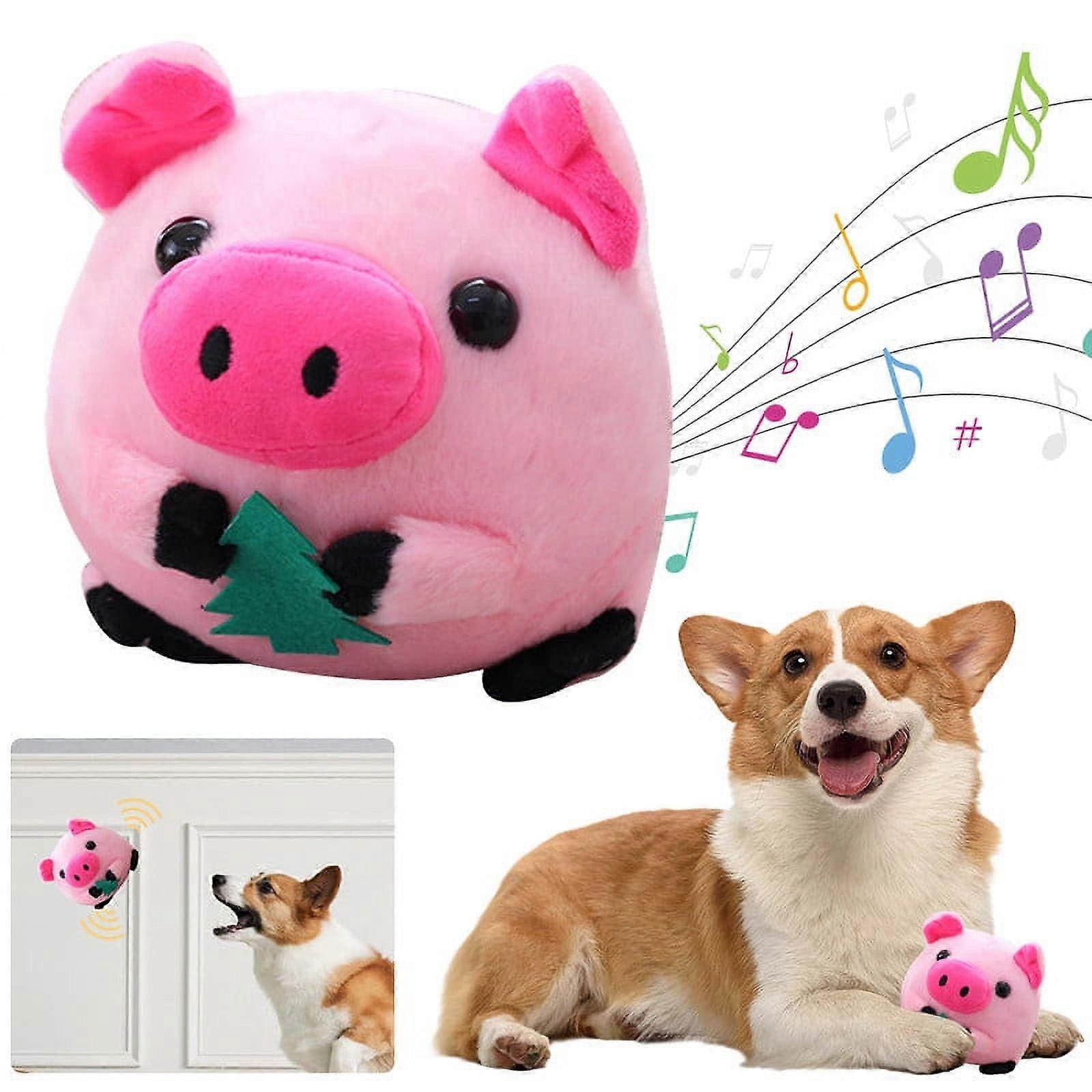 Pet Chewable Plush Toy, Pet Bouncing Jump Balls, Dog Interactive Toy Ball Self-Moving Pet IQ Training Ball for Dog Indoor Playing