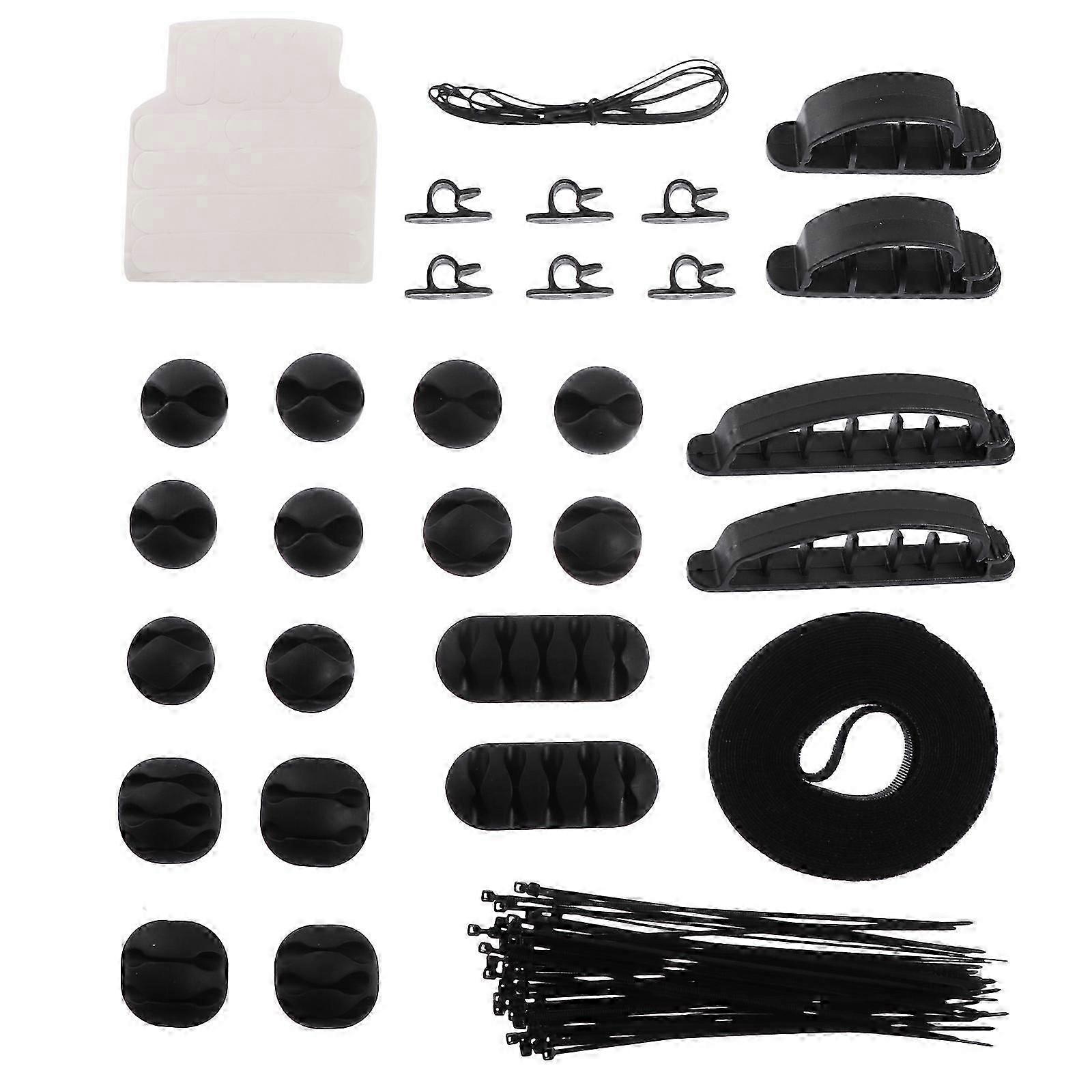 1 Set Elastic Cable Ties Kit Suitable For Adults In Office Home Ensuring Effective Cord Management With Material