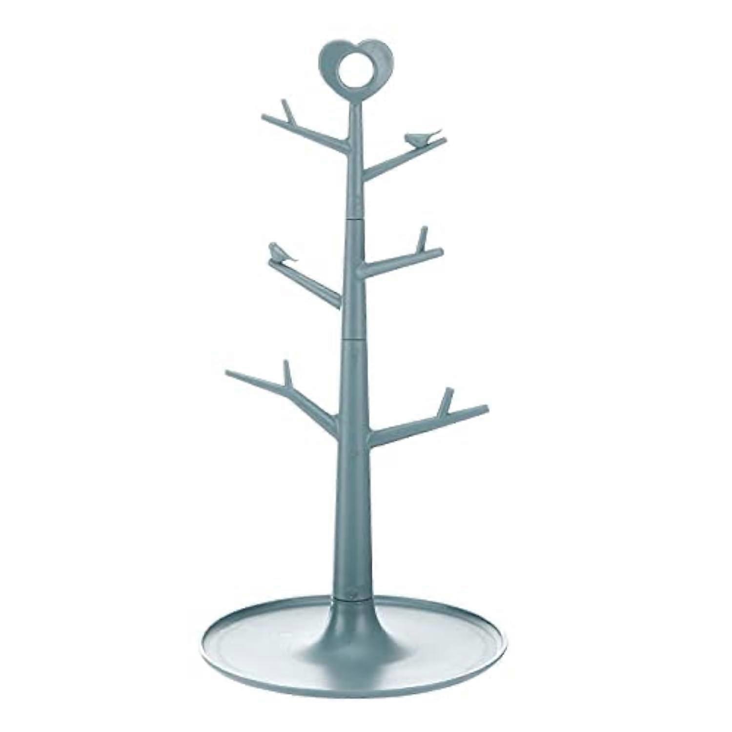 Mug Holder Tree with Removable Hooks, Countertop Coffee Mug Rack Stand Organizer for Home Kitchen (Blue)