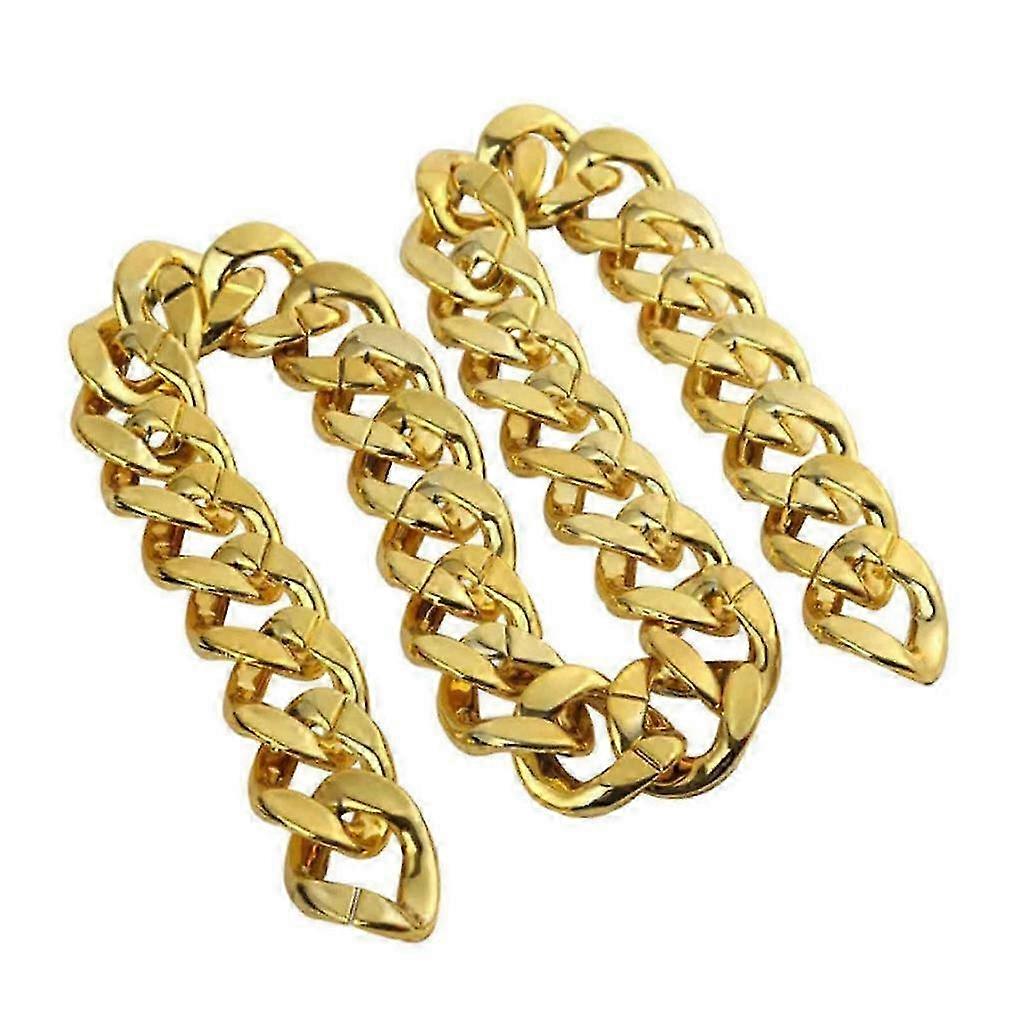 Plastic Gold Chain for 90s Hip Hop Style and Performance Props