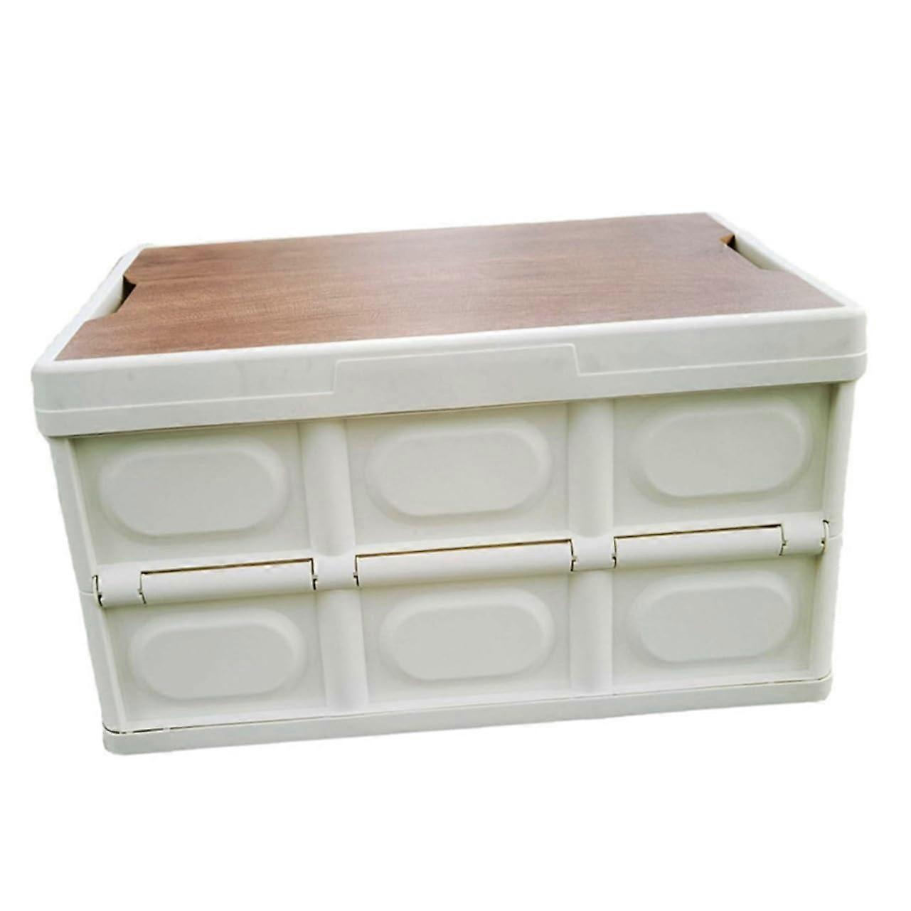 Largecapacity Outdoor Folding Storage Box With Lid, Stackable Trunk Container For Clothes And Bottles