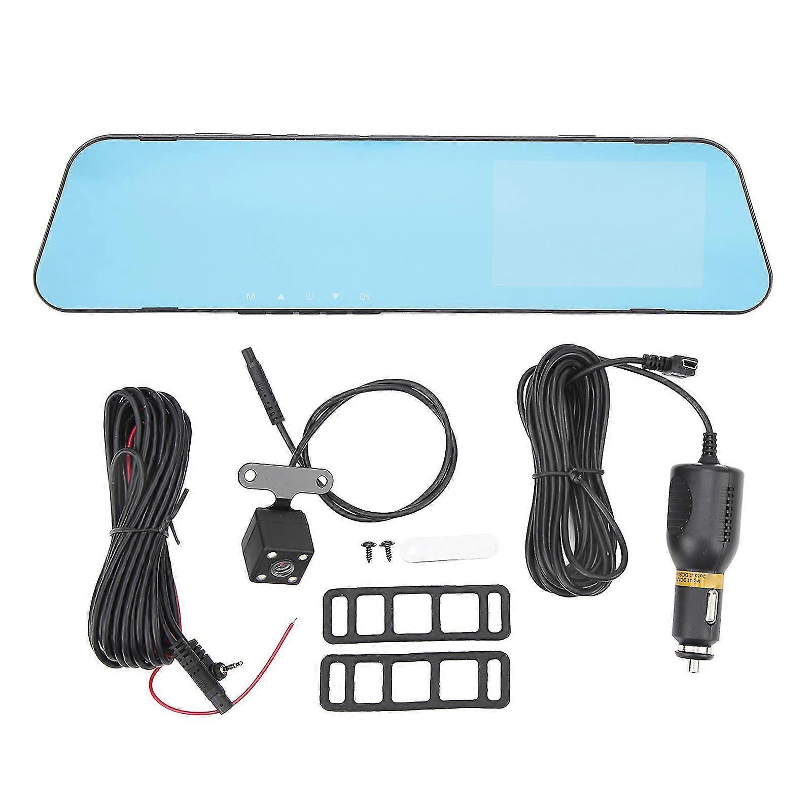 2025 Rearview Mirror Dash Camera 1080P 4.0 Inch Dual Lens Anti Glare Electronically Stabilized Image Large Screen Display for Car