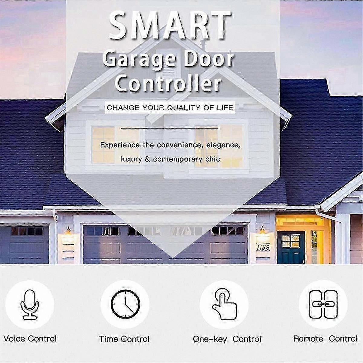 Wi-fi Enabled Garage Door Controller, Works With Tuya And Smart Life App, Remote Access
