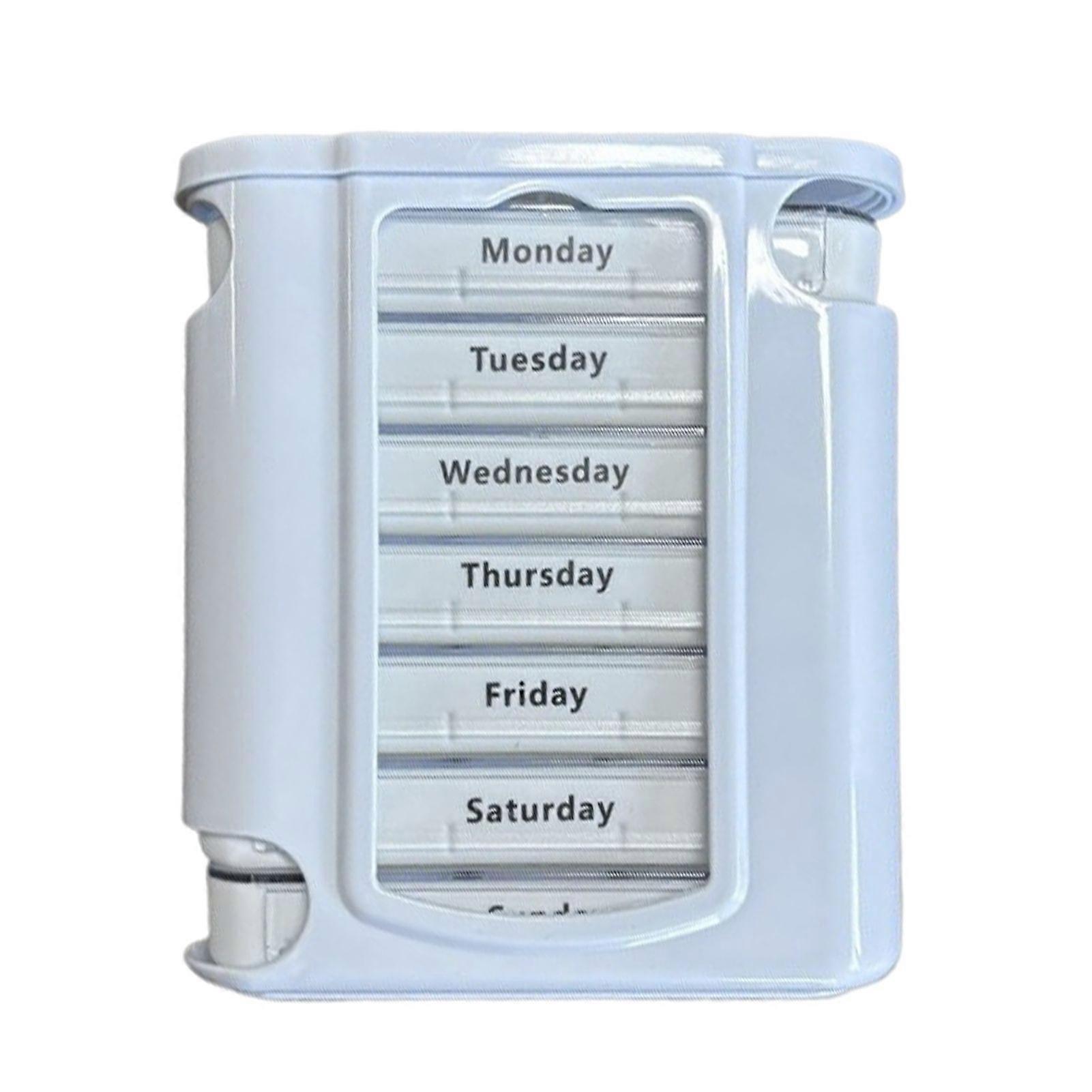 Pill Case Medicine Storage Box with Multiple Compartments BPA Free Waterproof Moisture-Proof Weekly Pill Organizer Box