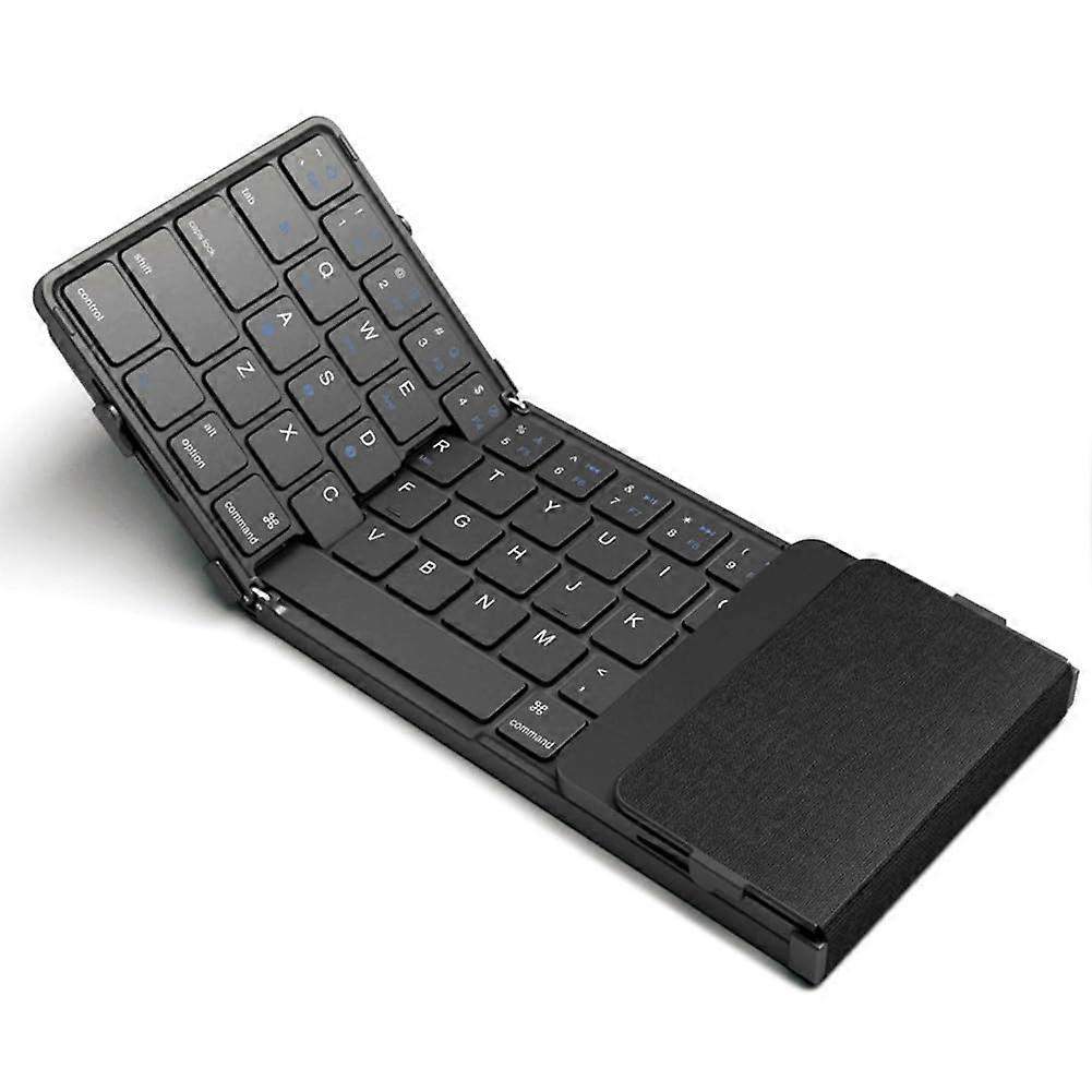 Foldable Bluetooth Keyboard TriFolding Wireless Keyboard With Touchpad Rechargeable ABS Plastic For iOS And Android