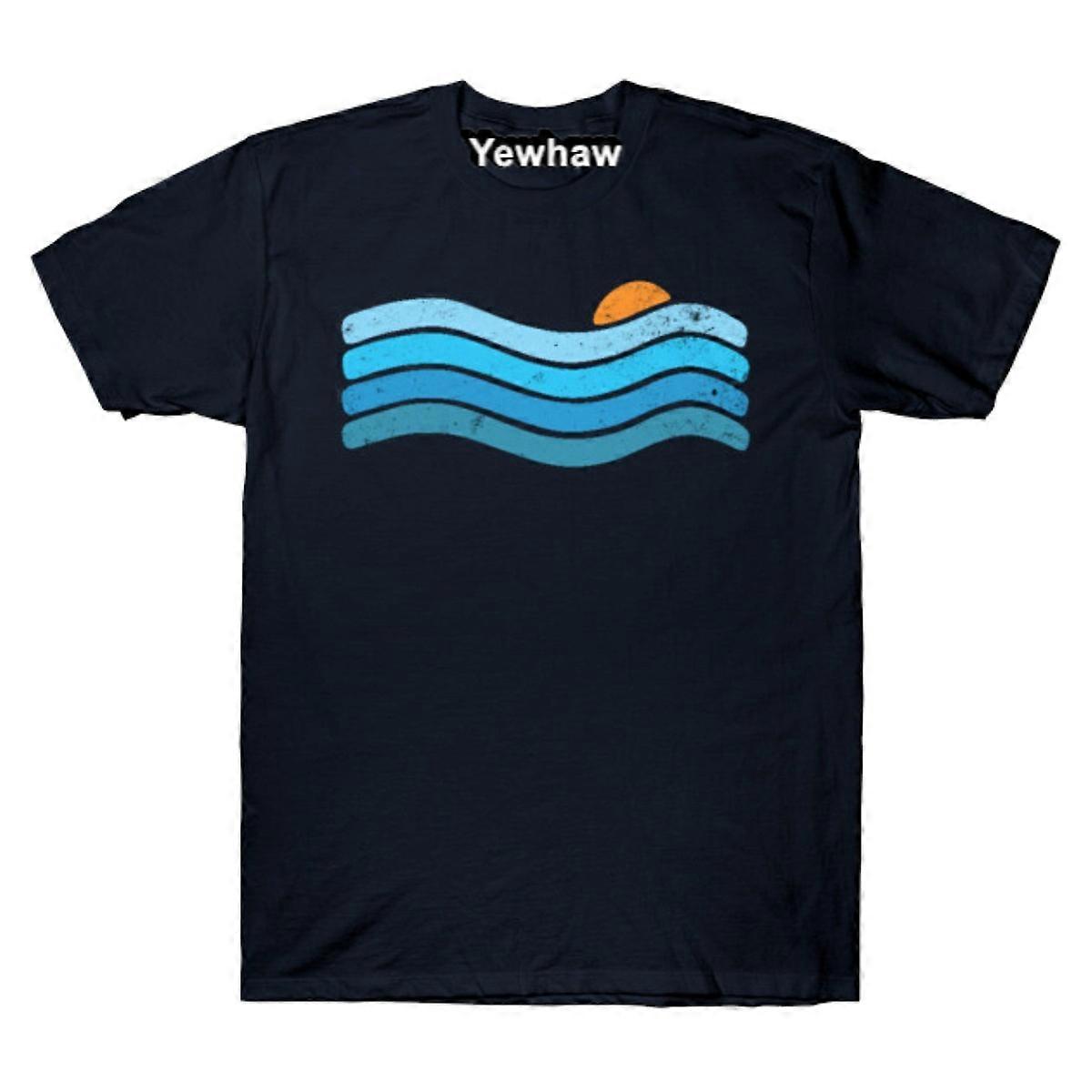 Sunset Ocean Waves T-shirt Retro Vintage Estetik Tee