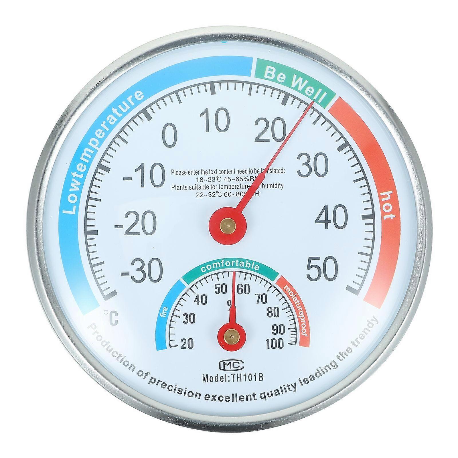 Durable High Precision Pointer Hygrothermograph Multiple Use Thermometer Hygrometer (White)