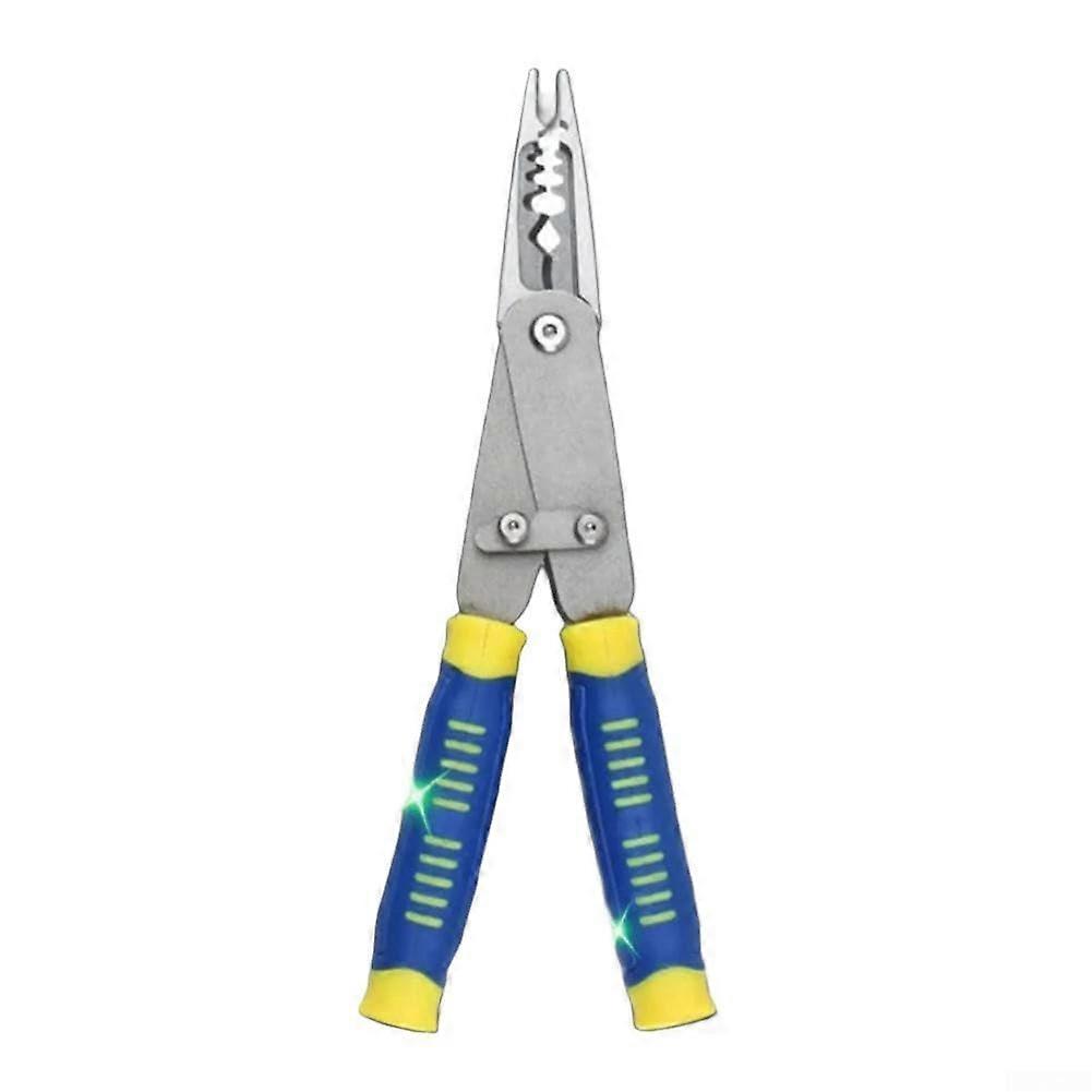 Multifunctional Pliers NeedleNose And FlatNose Tips Wire Cutter And Stripper For Electrical Work NonSlip Rubber Grips