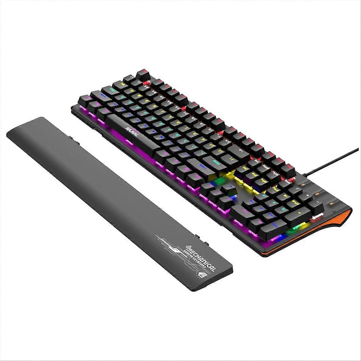  Mechanical Keyboard with Hand Rest USB Wired Keyboard