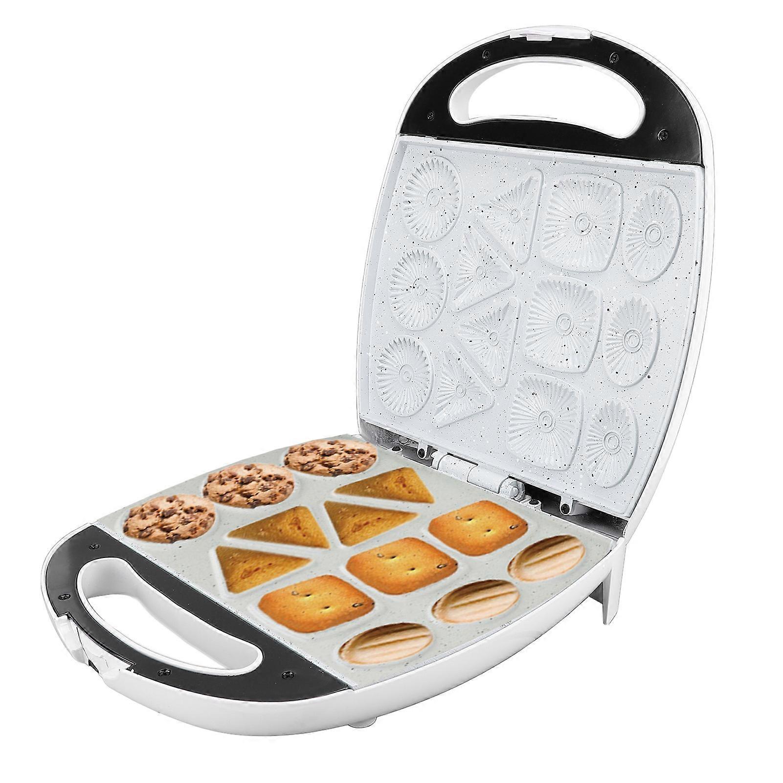 Electric Cookie Maker with Safety Handle Compact Anti Stick 13 Hole Household Biscuit Machine for Waffle Breakfast EU Plug 220V 