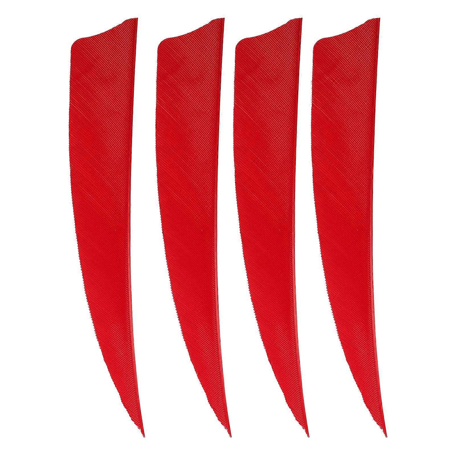20pcs Feather Fletching High Speed Stable Flight Archery Arrows for Outdoor Arrows 4 Inch Red 