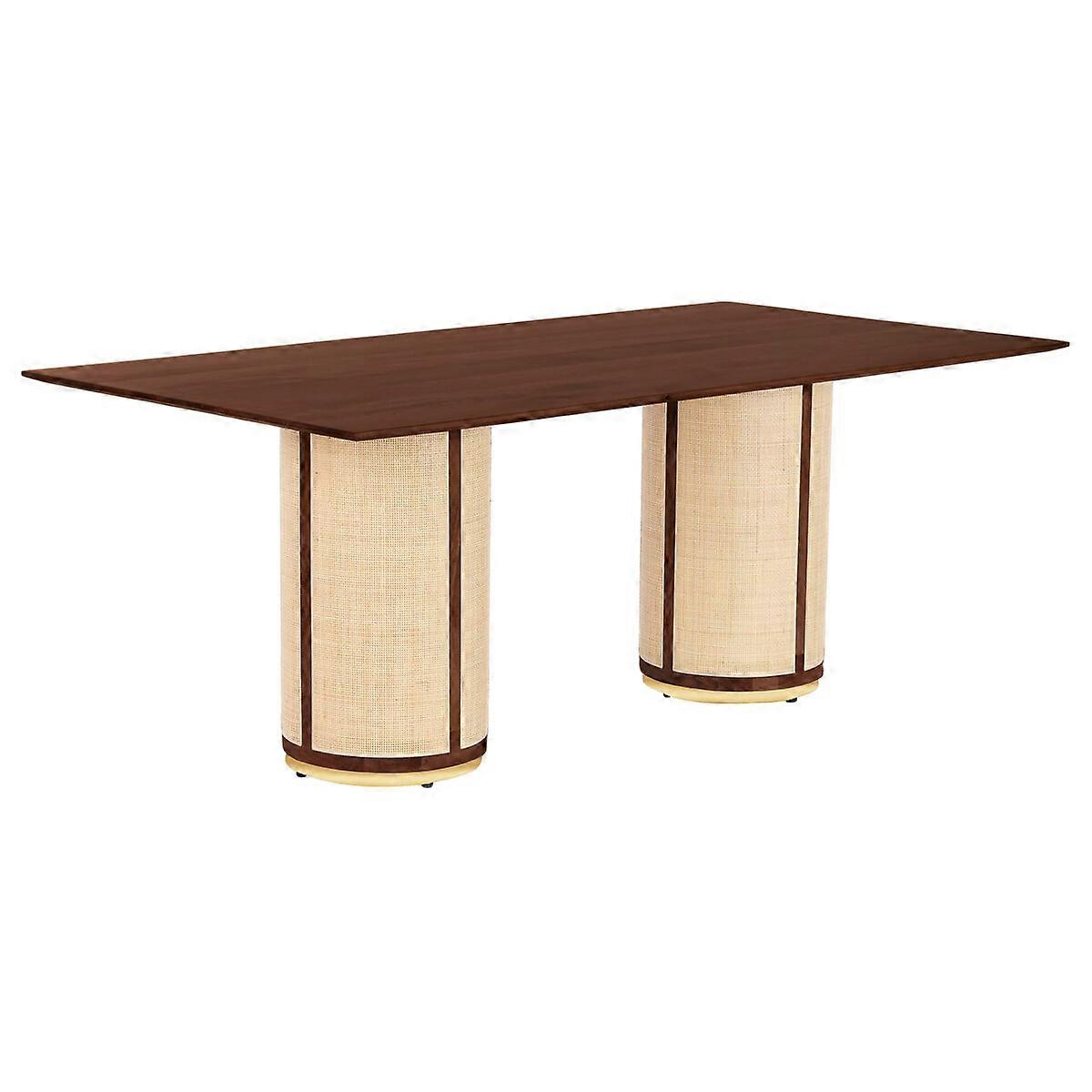 Dining Table Home ESPRIT Fibre Mango wood 200 x 100 x 76 cm
