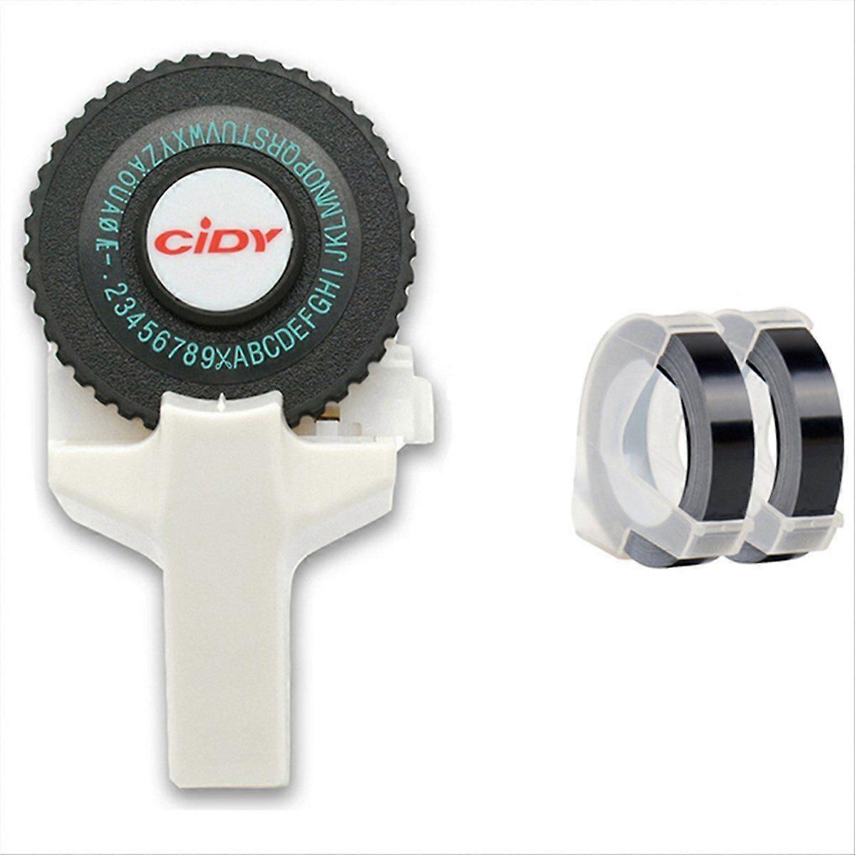 C101 3D Embossing Label Maker with 2 Black Ribbon, Replace E101 12965 1880 1610 E5500 Typewriter