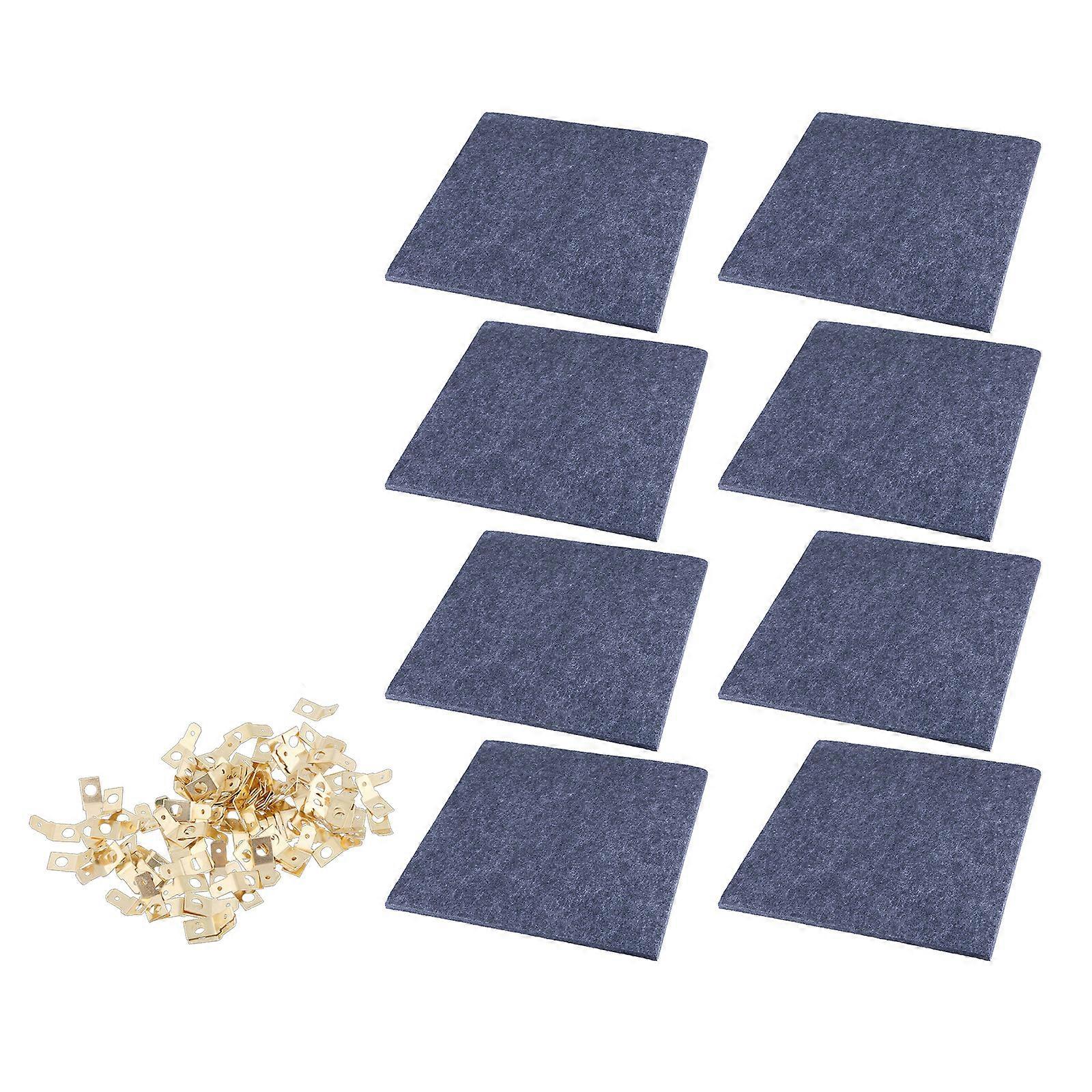 Contemporary 8 Felts Wall Tile for Notices and Decoration 11.8" Square with Pin and NonDamaging Adhesive Tab Multicolor