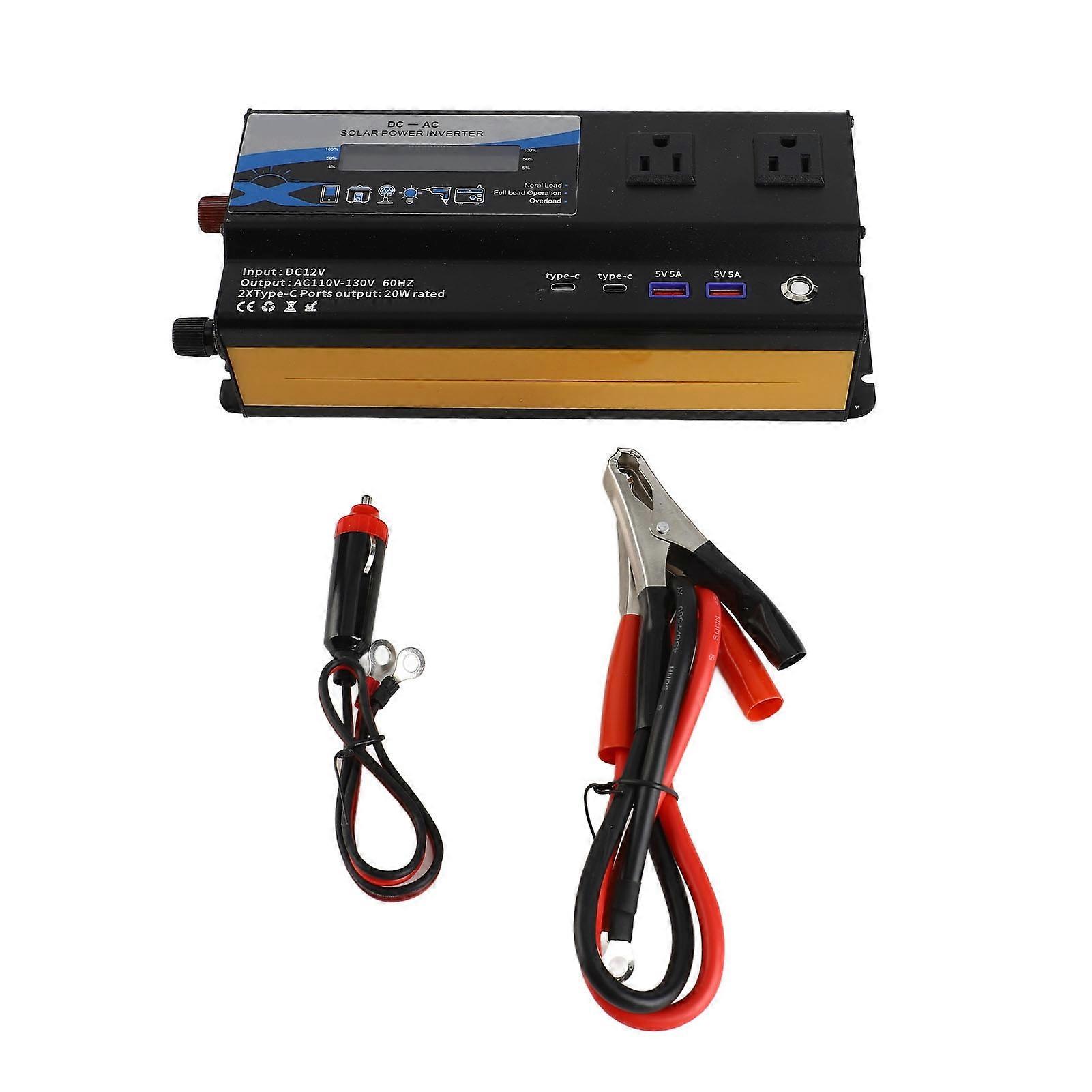 6000W car power converter with dual Type C charging