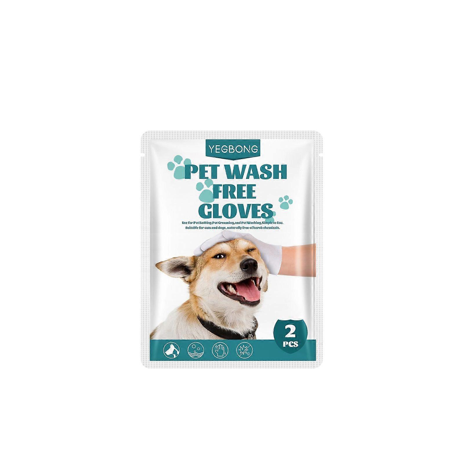 Pet Disposable Gloves (2Pcs) Contain Microfiber Flannel And Silica Gel