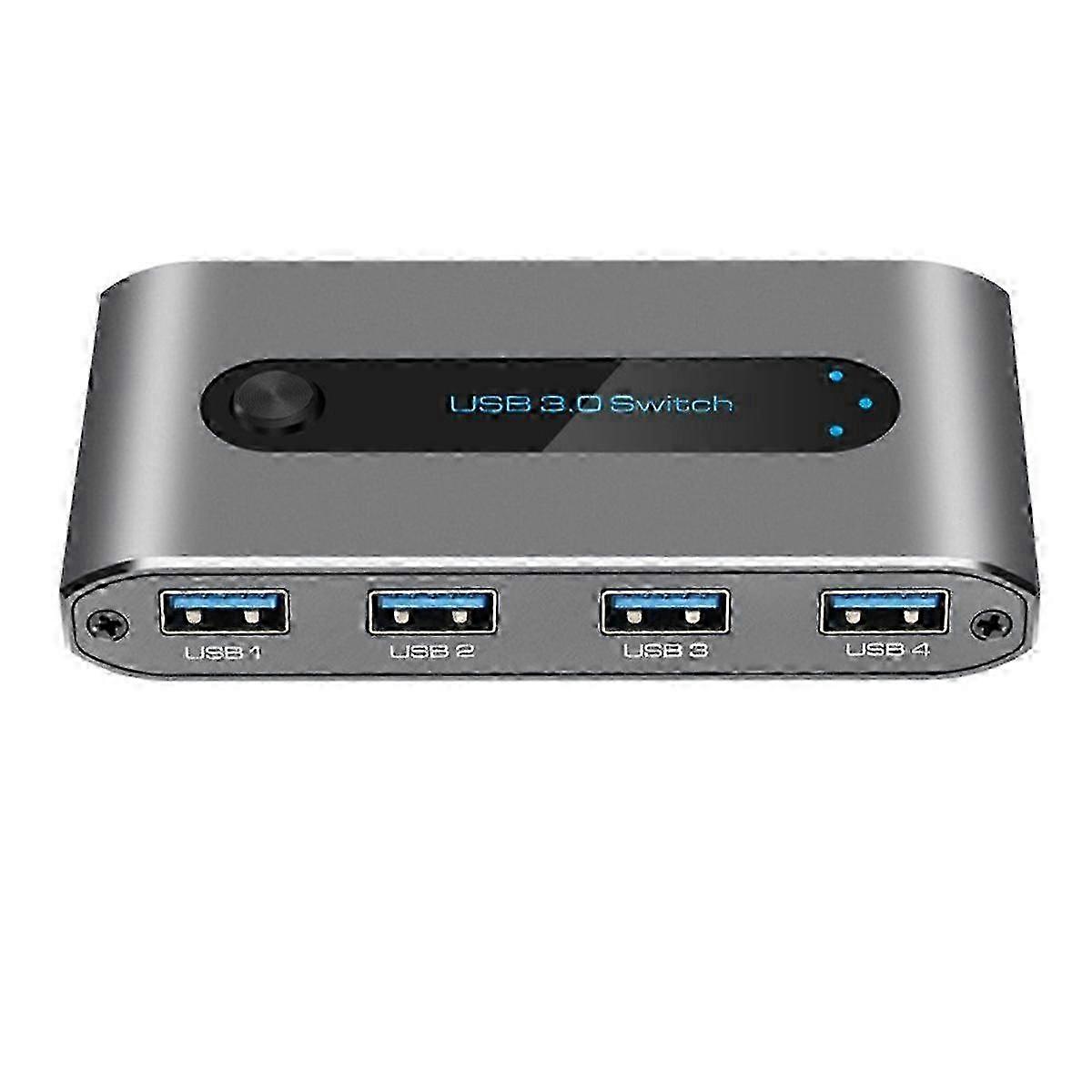 USB Switcher for Printer Sharing USB 3.0 with Two-Input and Four-Output for Sharing USB Devices between Two Computers