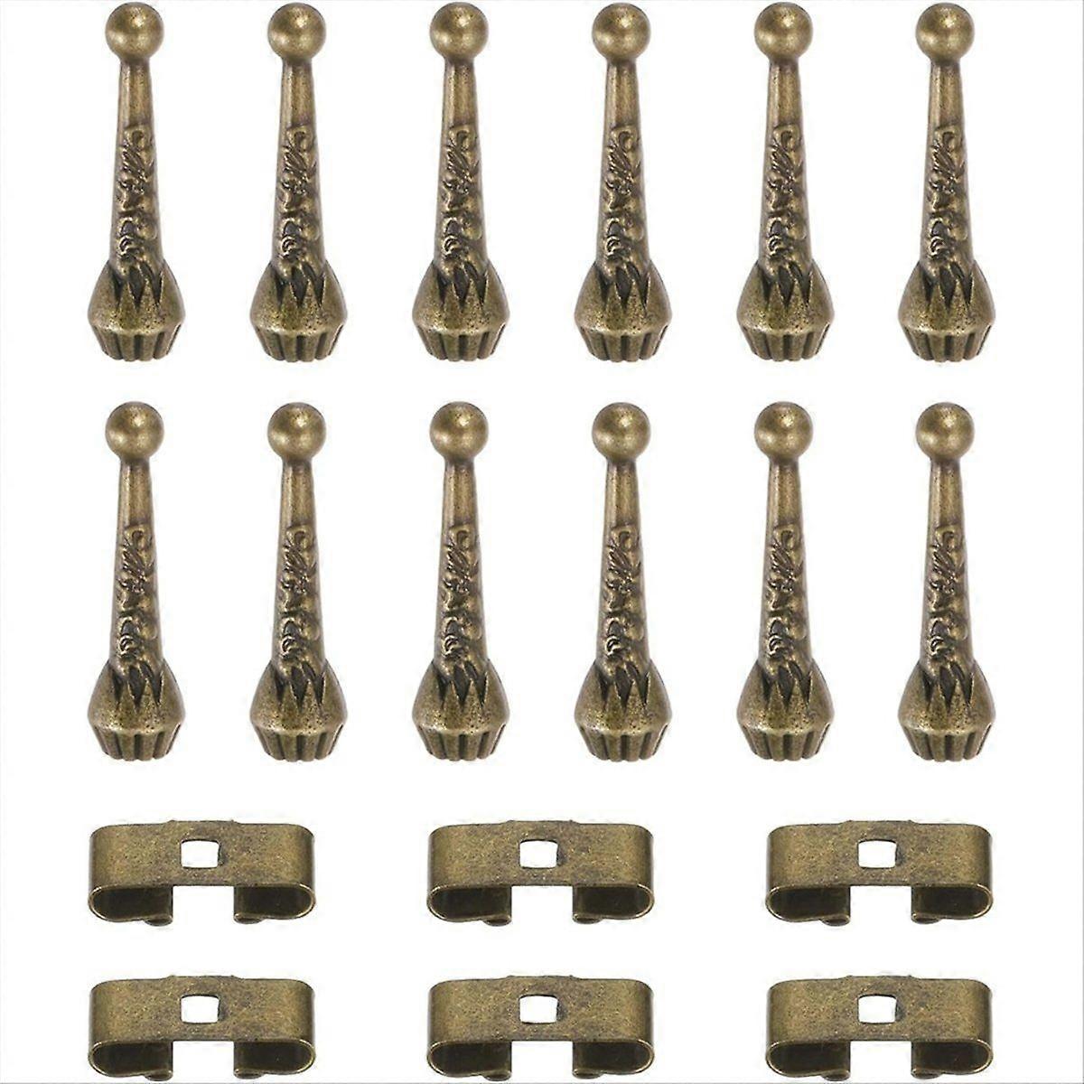 18 Pcs Bolo Tie Kit, Alloy Bolo Tie Tips Replacement End Caps and Slides Clasps Findings for Clothe