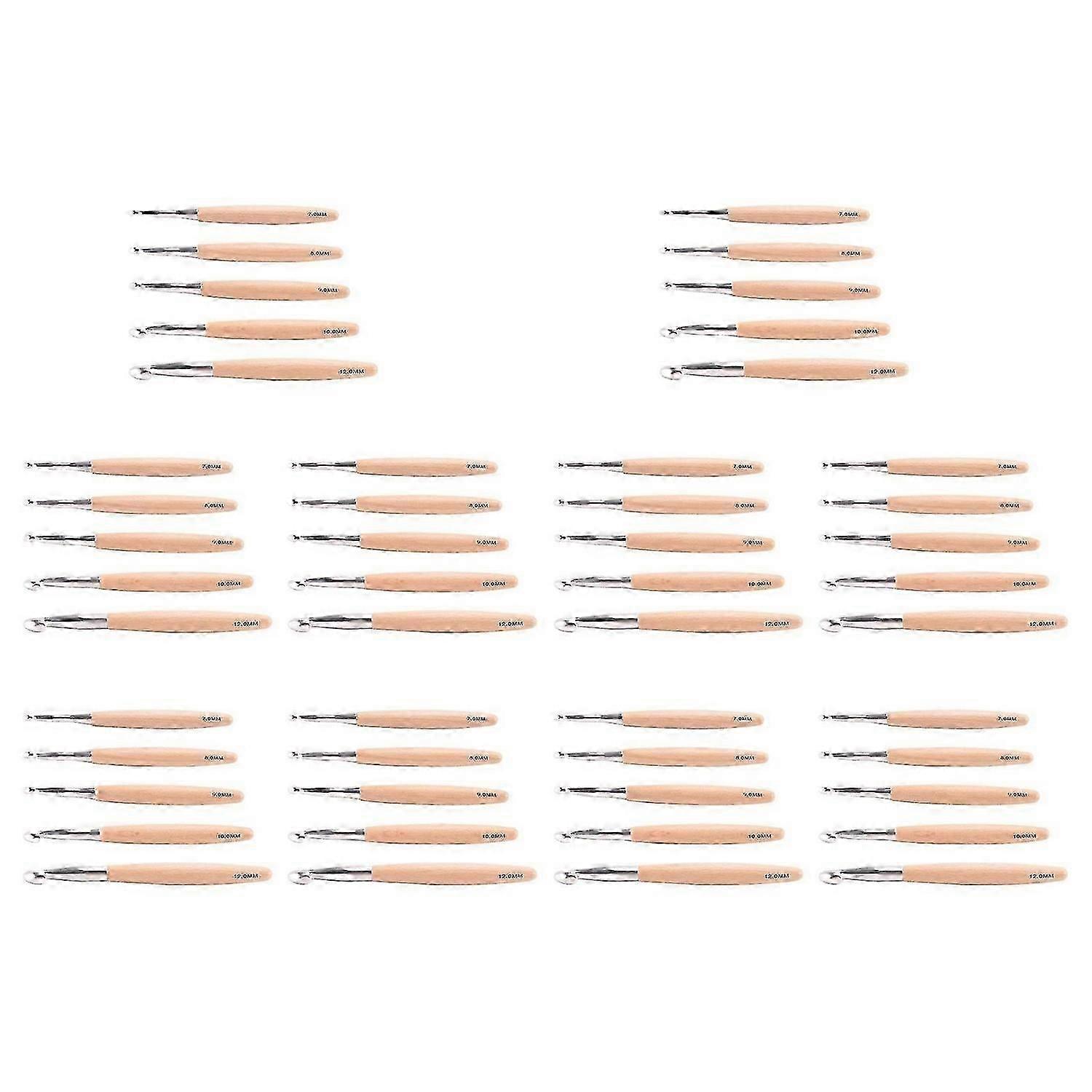 Crochet Hooks Set with Handle, for Chunky Yarn, Size 7/8/9/10/12mm