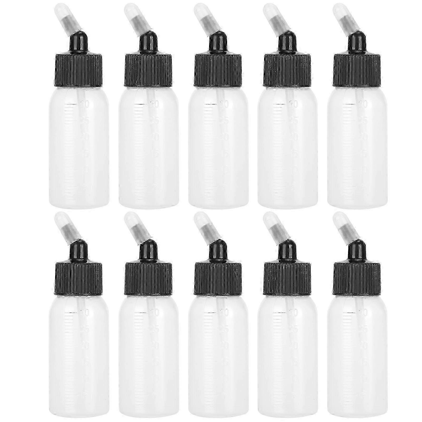 10pcs 30ml Airbrush Bottles Corrosion Resistant Pigment Container for Dual Action Siphon Spray Guns 2025