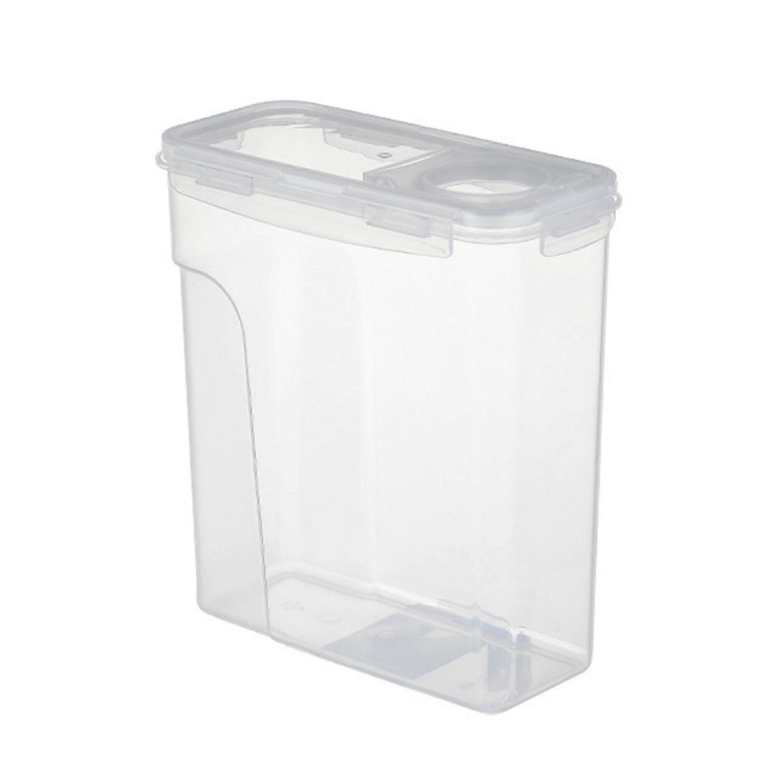 Durable Shatters Proof Plastic Food Container 4L Clear Pantries Storage For Grains Snacks And Pickles  White