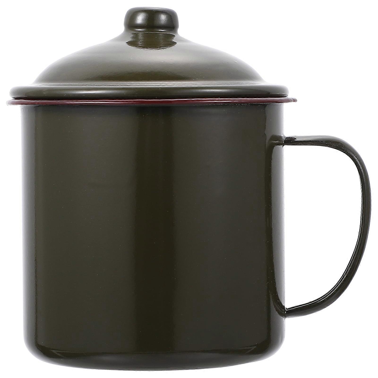 1Pc Lidded Dustproof Tea Cup Durable Smooth Mellow Cup Water Drinking Cup