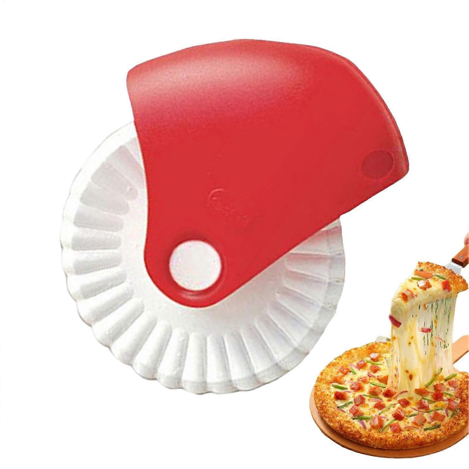 Pizza Cutter Wheel with Corrugated Blade for Dough, Cookies, and Homemade Crust Baking