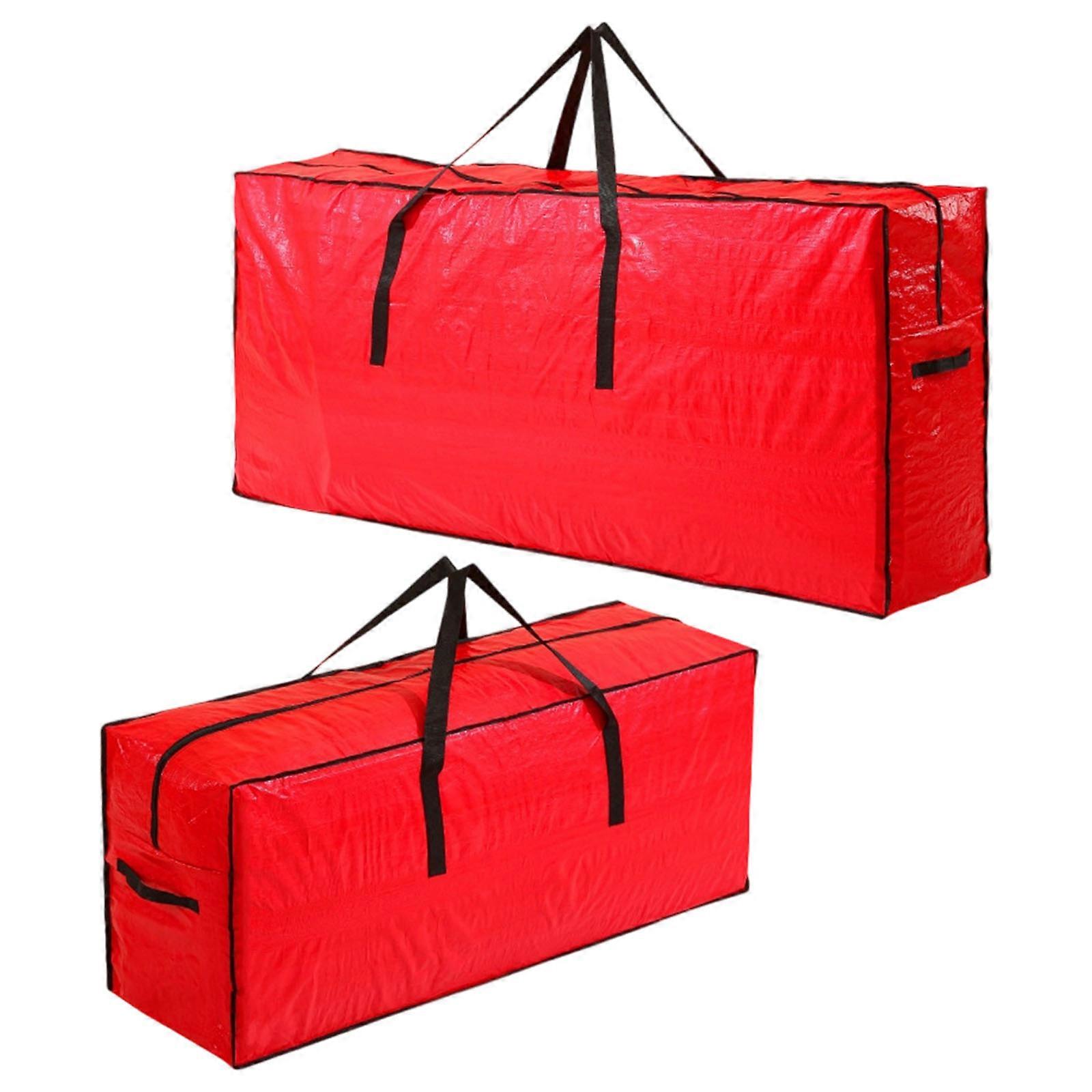 Oversized Holiday Decoration Storage Permanent Impermeable POLYETHYLENE Substance Pliable Plan With Double Slide And Pulls Multicolor