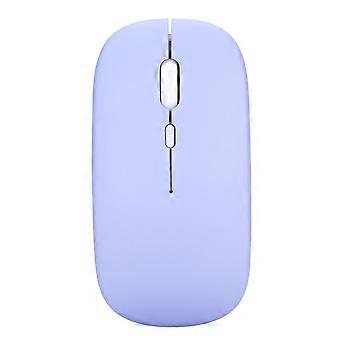 Wireless Mouse Mute Smart UltraThin Portable Gaming Office Computer Accessories(Purple )
