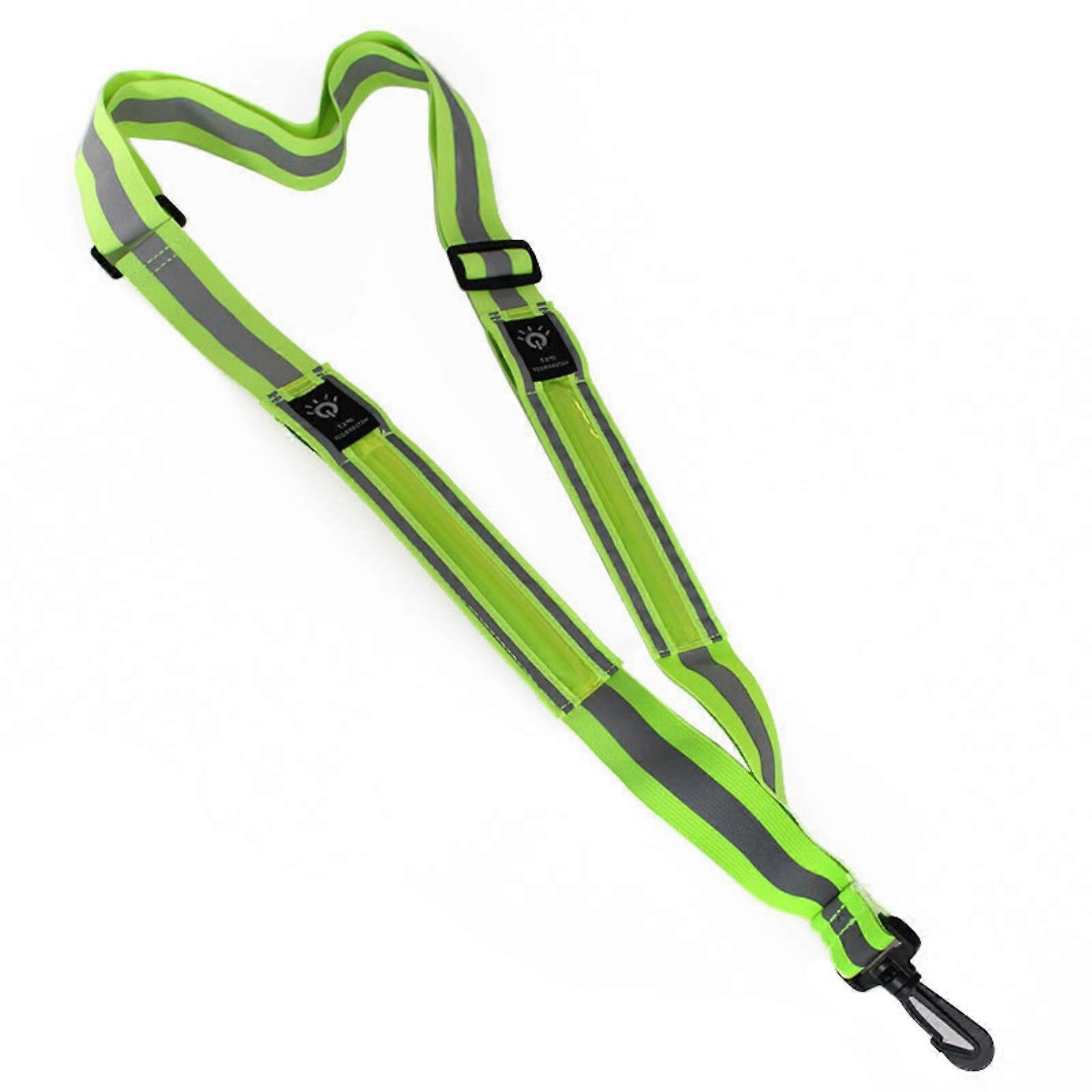 Adjustable LED Light Straps LED Glowing Warning Shoulder Straps Running Belt for Nighttimes Exercise Multicolor