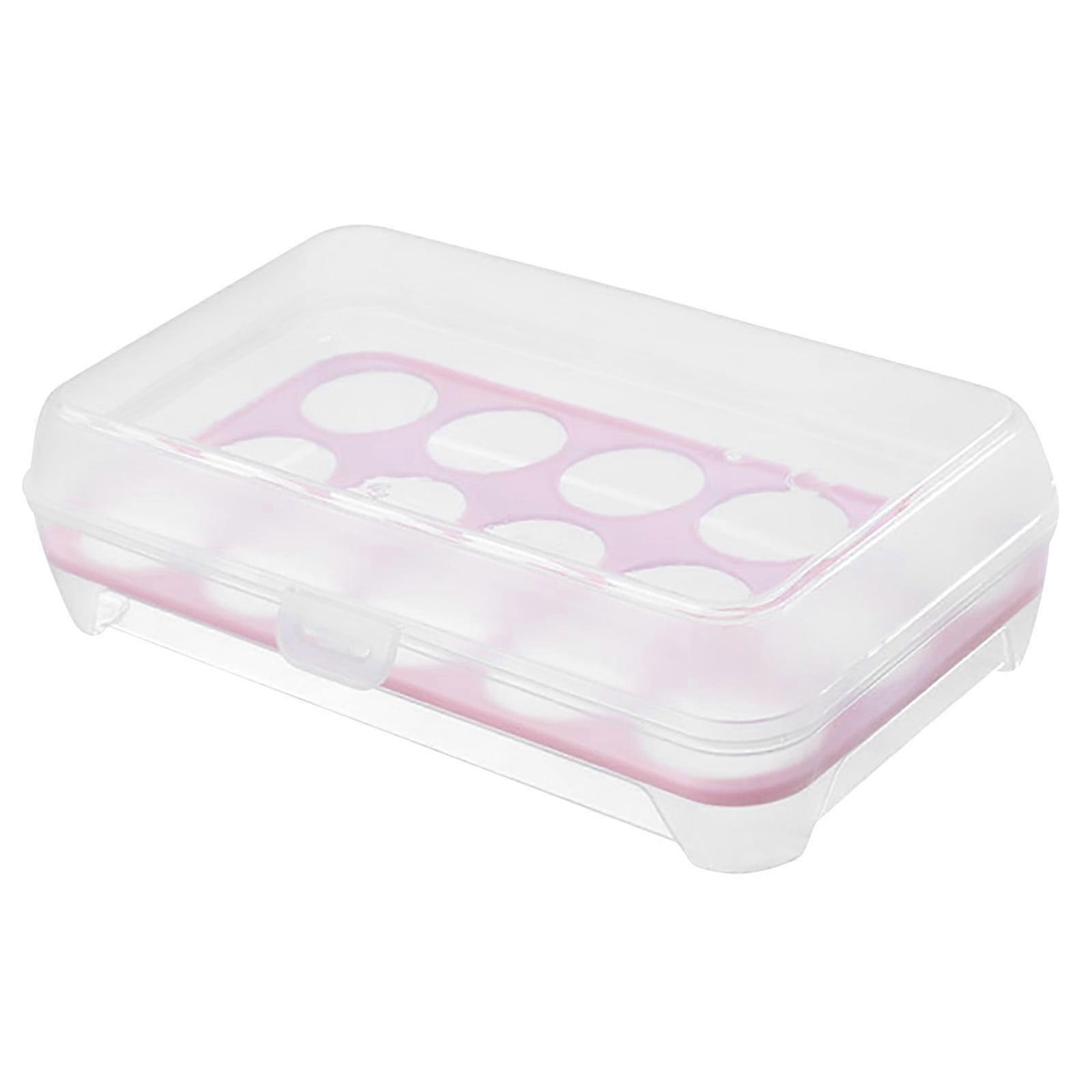 VOSS Large Capacity Egg Holder For Refrigerator Egg Fresh Storage Box For Fridge Egg Storage Container Organizer Clear Plastic Storage Container