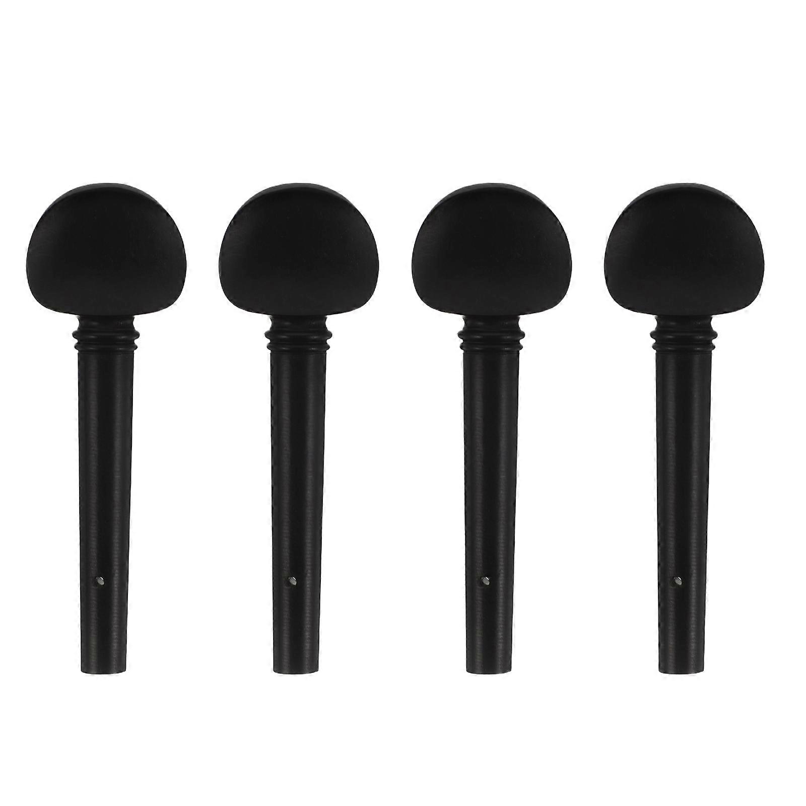 Ebony Violin String Tuning Pegs 4PCS For Beginners And Professionals Violinists Black Easy Installation