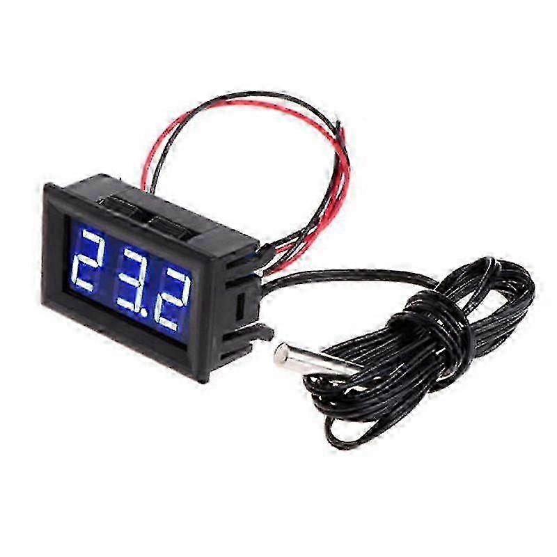 m Practical Three Color Type Digital Tube Display 12V Embedded Digital Thermometer