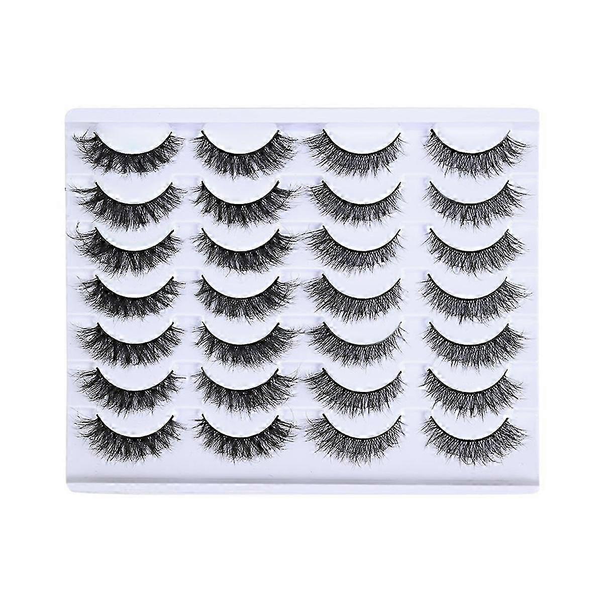 FQ02 Eyelashes 3D Natural False Lashes Soft 14 Pairs Lashes Wispy Natural Eyelash