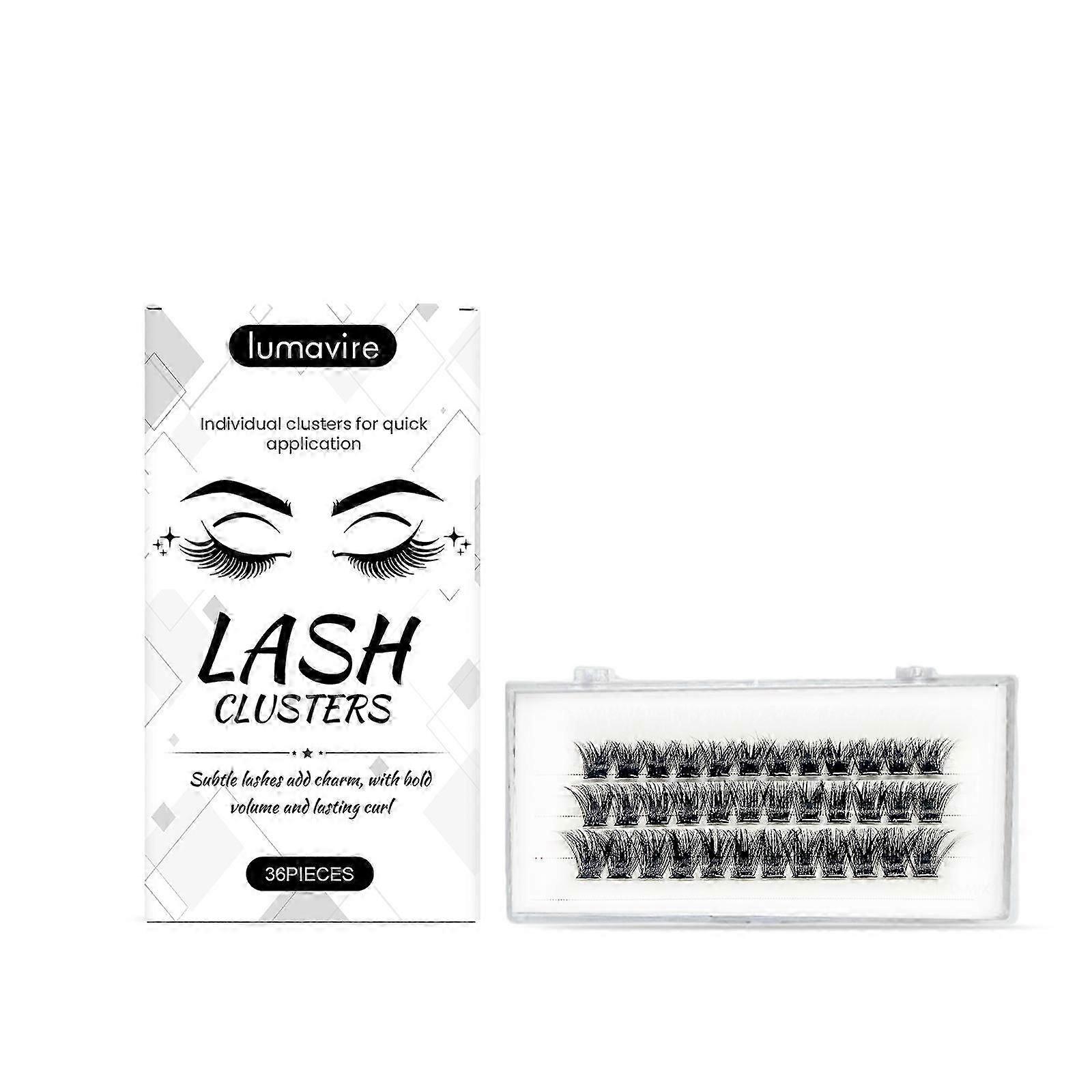 Lumavire's Glue-Free False Eyelashes Have A Natural Makeup Effect. The Independent Cluster Style Curls Naturally, Is Light, Comfortable And Easy To We