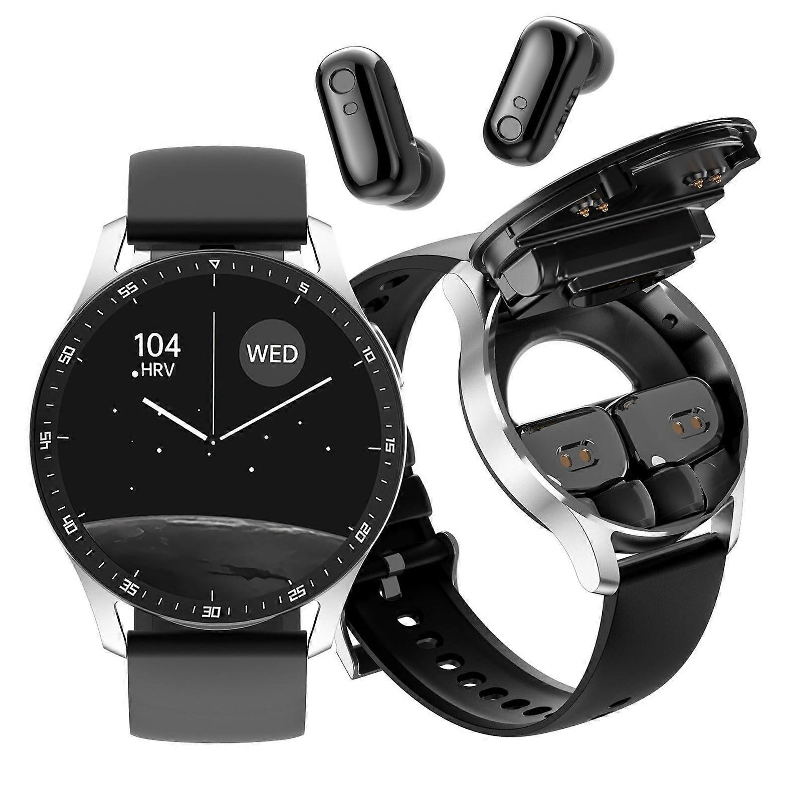 Smart Watch ZKCCNUK with Wireless Earphones, 1.32" IPS Screen, IP67, Multi Sport Mode, compatible with iOS & Android