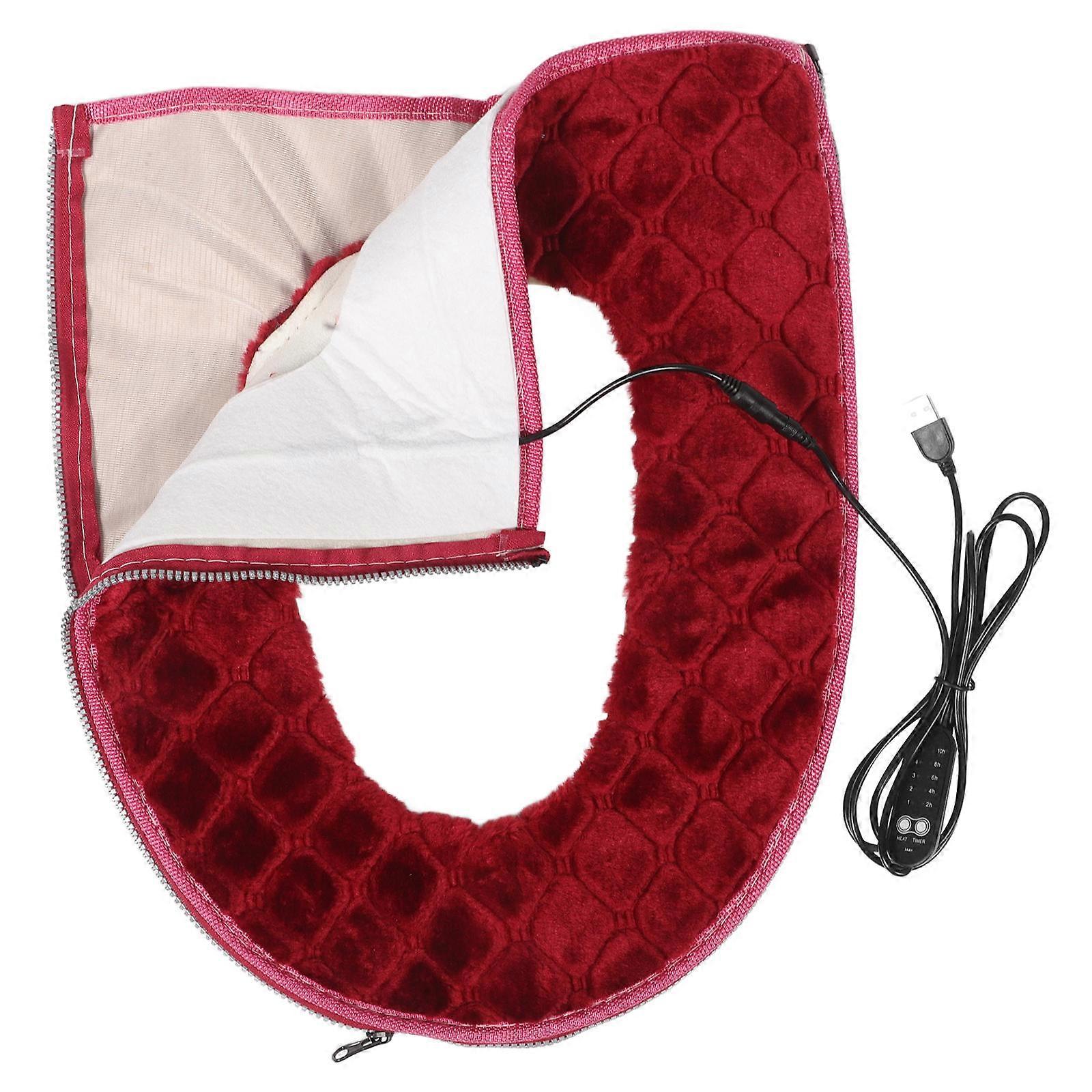 USB Heated Toilet Seat Cover with Grid Design for Constant Heat 1 Piece