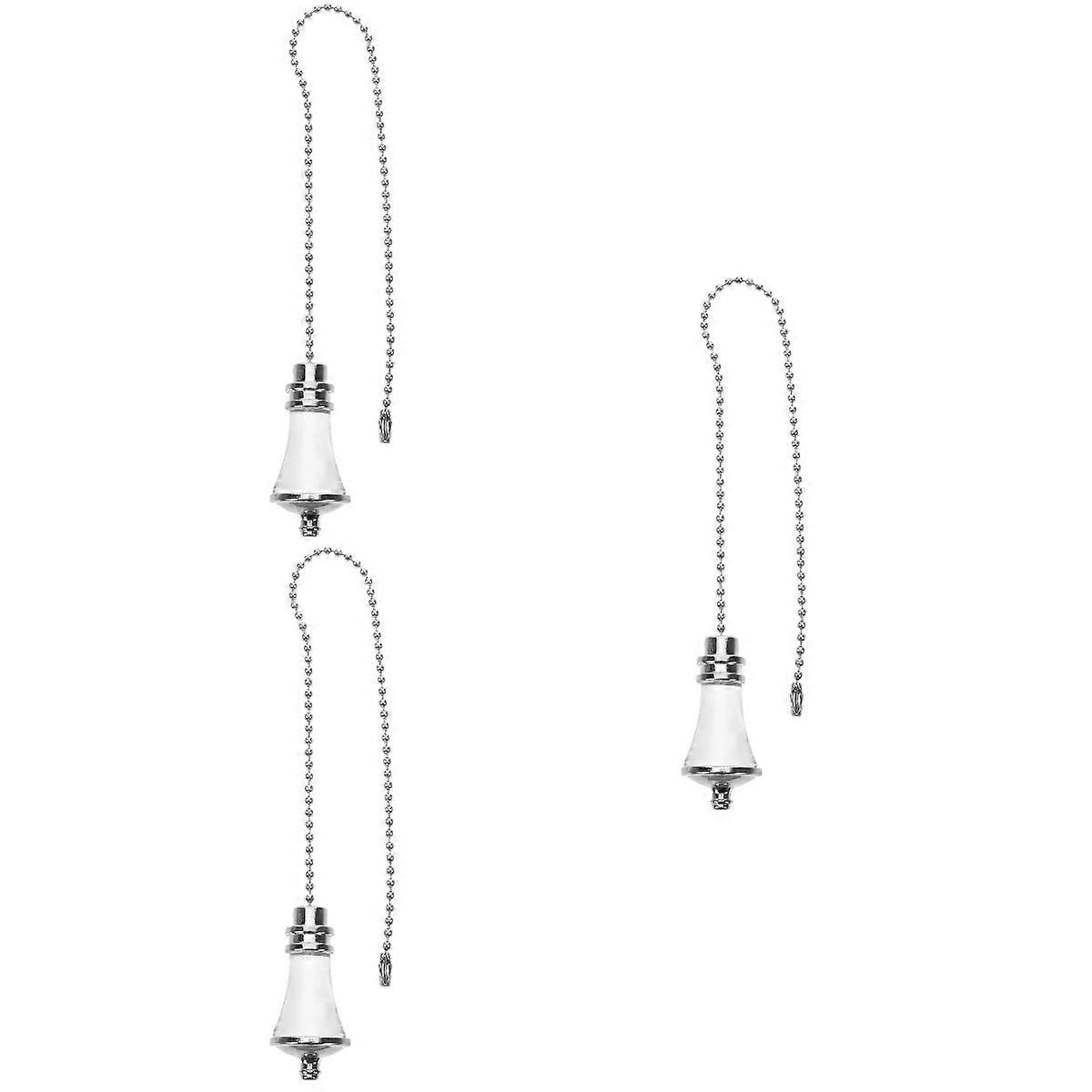 3 Pieces Fan Light Pendant Locket Vertical Blind Weights and Chains Retro Fan Ceiling Light Pull Chain