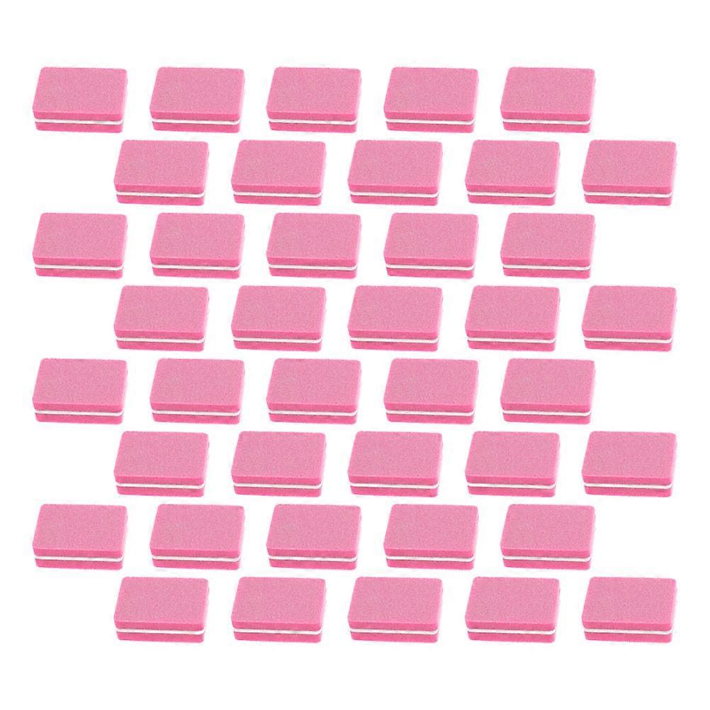 Mini Eva Nail Buffer Blocks Sponge Nail Files for Manicure Use 100Pcs Pink