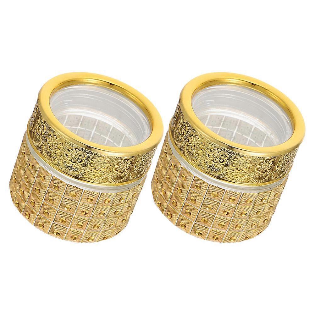 Travel Size Bottle Glass Cream Jar for Storage Use 2Pcs Portable Containers