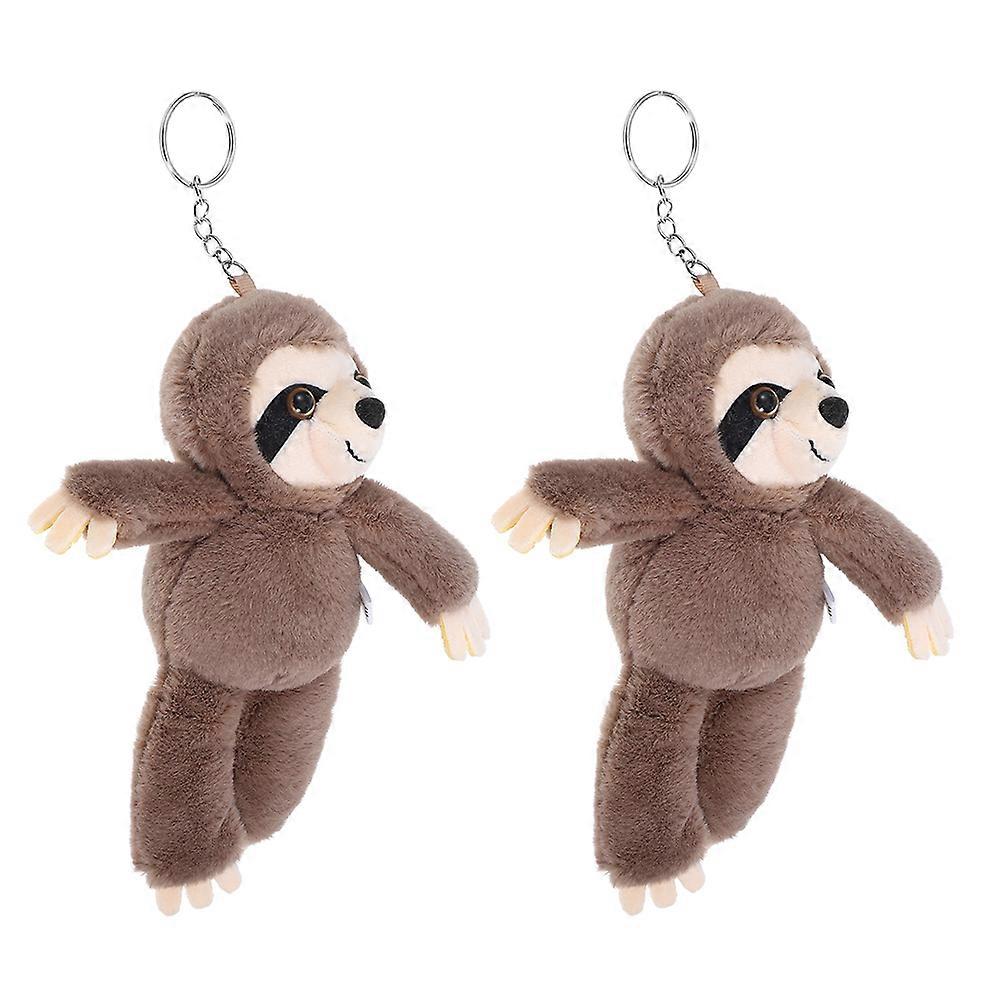 Sloth Plush Keychain for Decor 2Pcs Animal Bag Charm Backpack Pendant