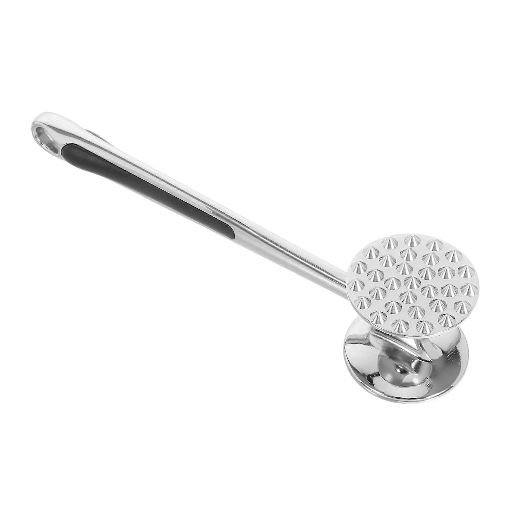 DualSided Meat Tenderizer Hammer with ExtraWide Surface for Steak and Poultry, Ergonomic Grip