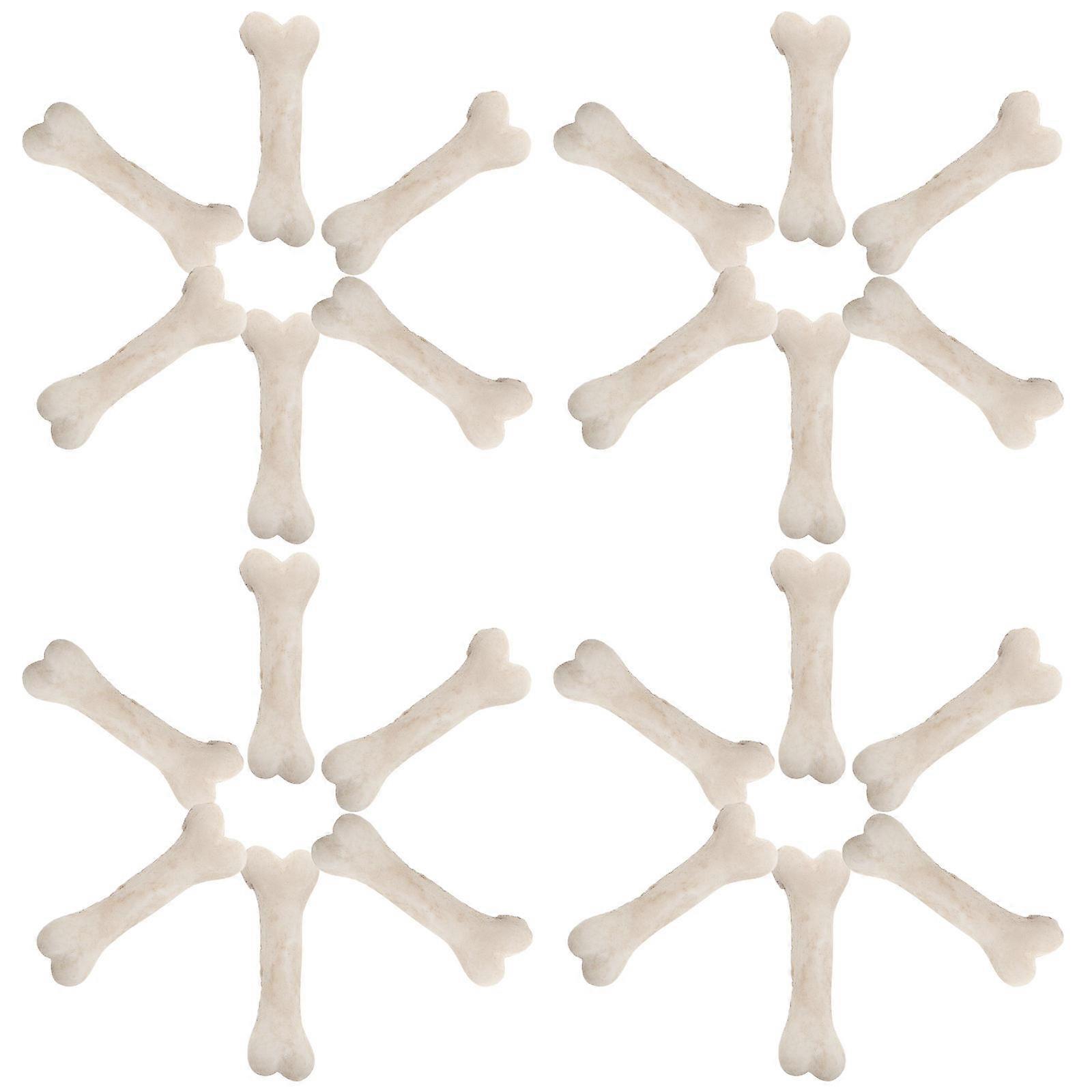 Mini Resin Bones Miniature Bone Model for Decoration 20Pcs Beige Craft Accessories