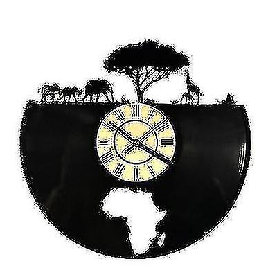 Stylish Africa Vinyl Record Wall Clock