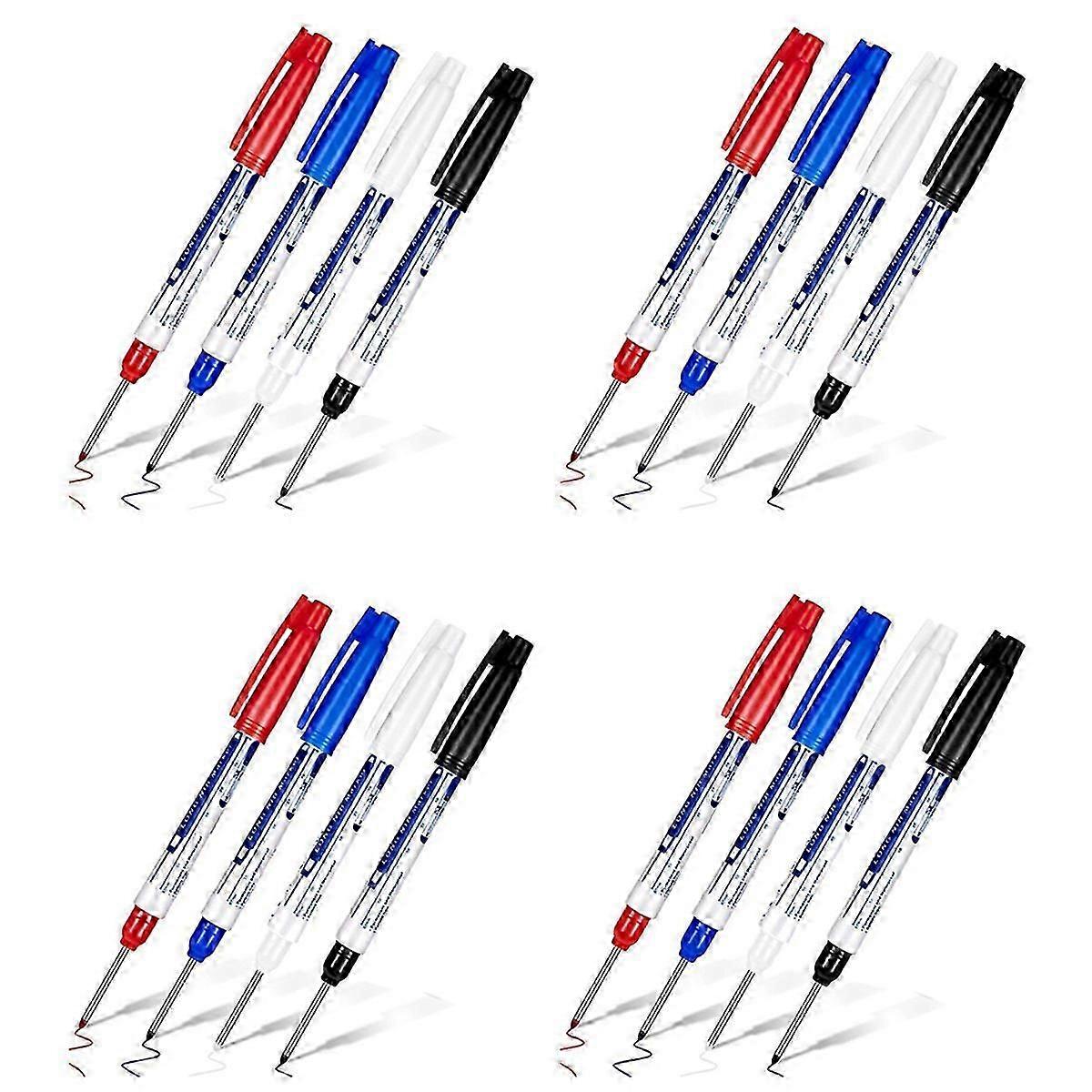 16 Pcs Deep Reach Markers Long Nose Marker Waterproof Deep Hole Marker 30 mm Reach Permanent Markers