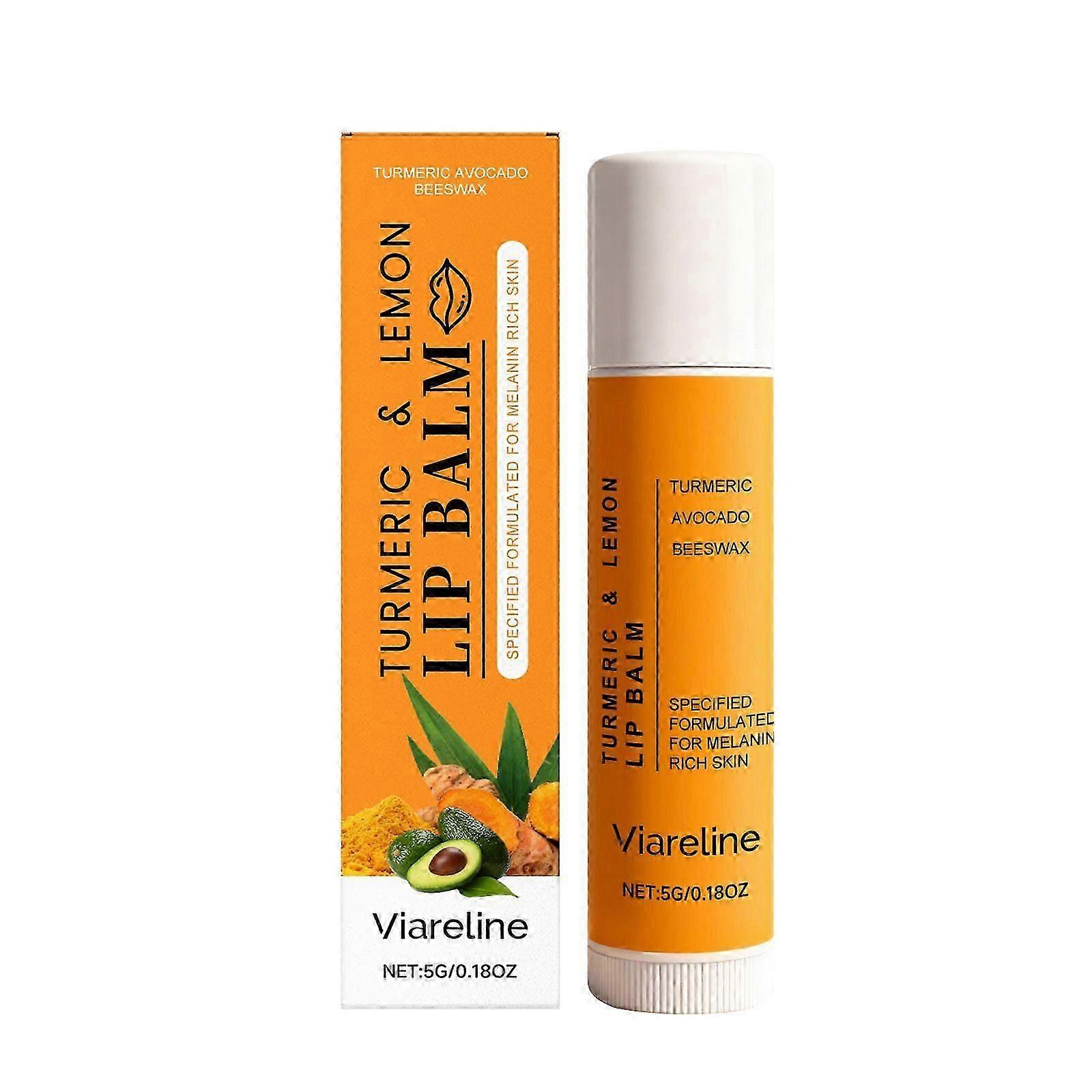 Turmeric and Lemon Lip Balm, Lemon and Turmeric Lip Scrub, Natural Exfoliator & Moisturizer Cracked, Dull, Reduce Fine Lines Lips, Deep Hydration Mois